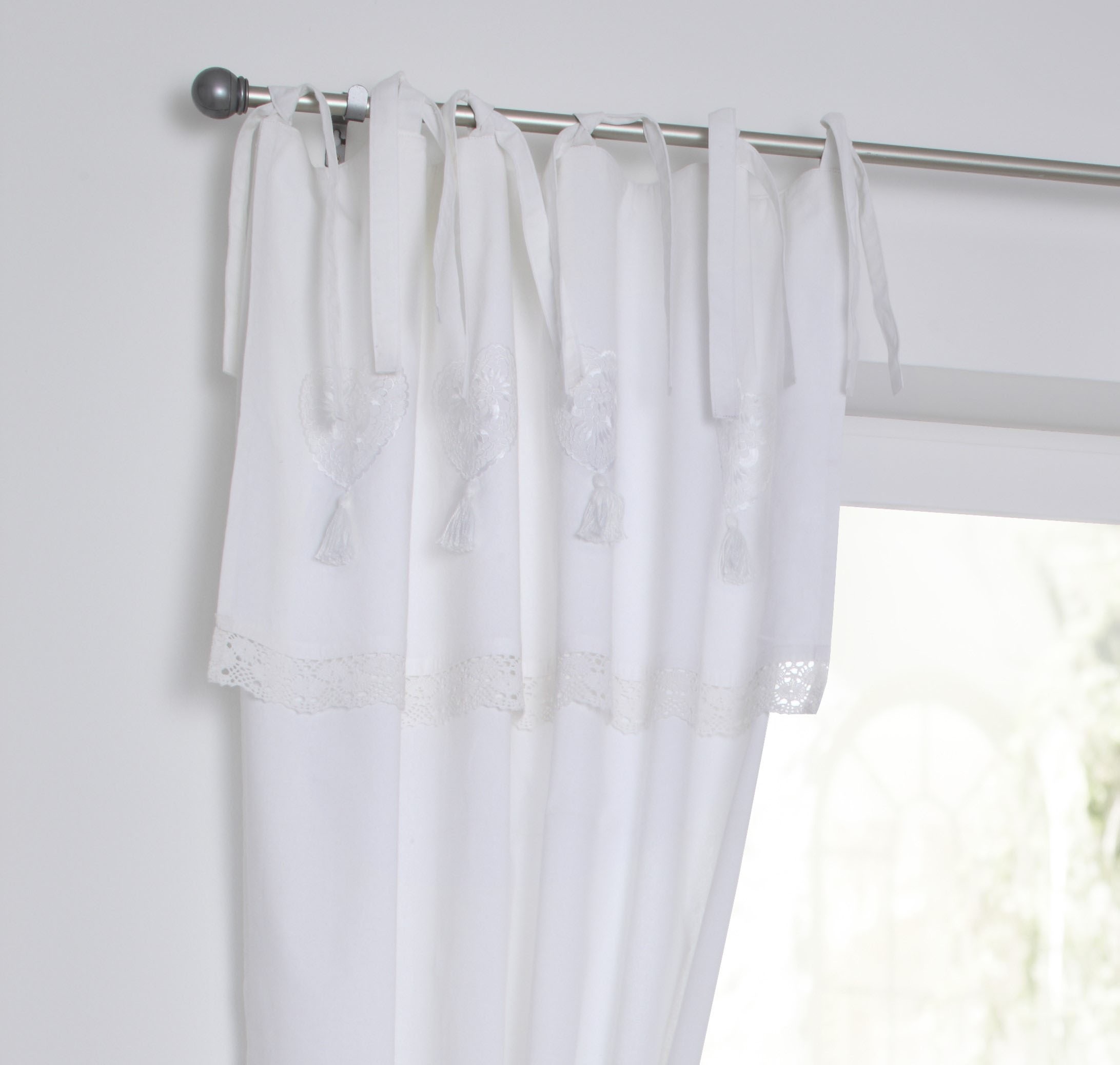 Kutti Vorhang "Camille" Bindebänder 1 Stk. tlg. Scheibengardine mit Raffhal günstig online kaufen