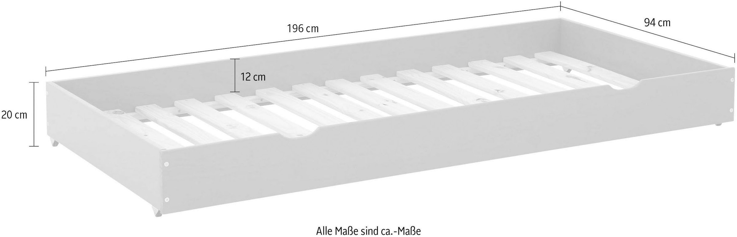OTTO home Schubkasten »Alpi« passend für das Etagenbett der Serie Alpi, aus massivem Kiefernholz
