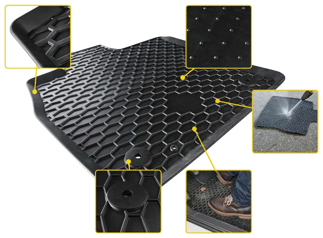 WALSER Passform-Fußmatten, Mazda, 3, Schrägheck-Stufenheck, (4 St., 2  Vordermatten, 2 Rückmatten), für Mazda 3 (BM, BN) 07/2013-Heute auf  Rechnung | BAUR