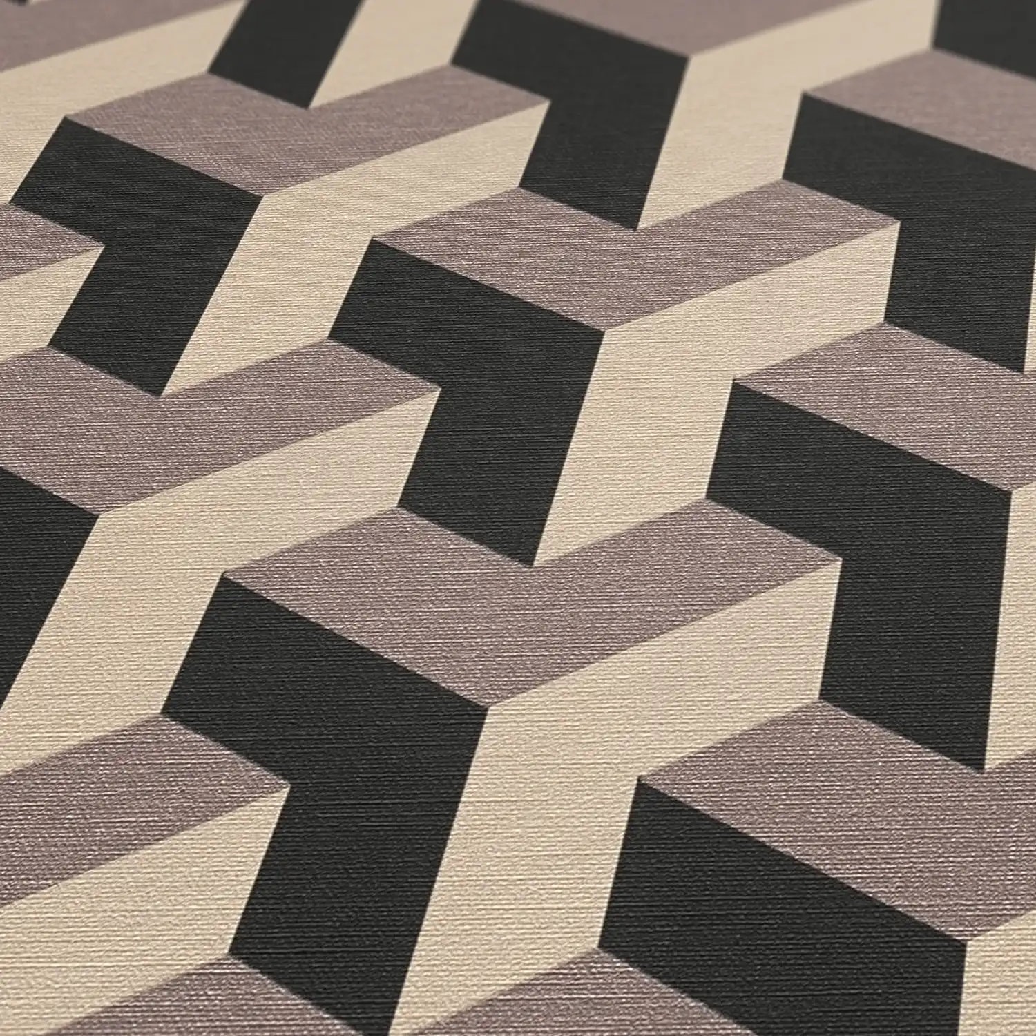 living walls Vliestapete »3D-Tapete Würfelmuster - Geometrische Vliestapete« leicht glänzend strukturiert