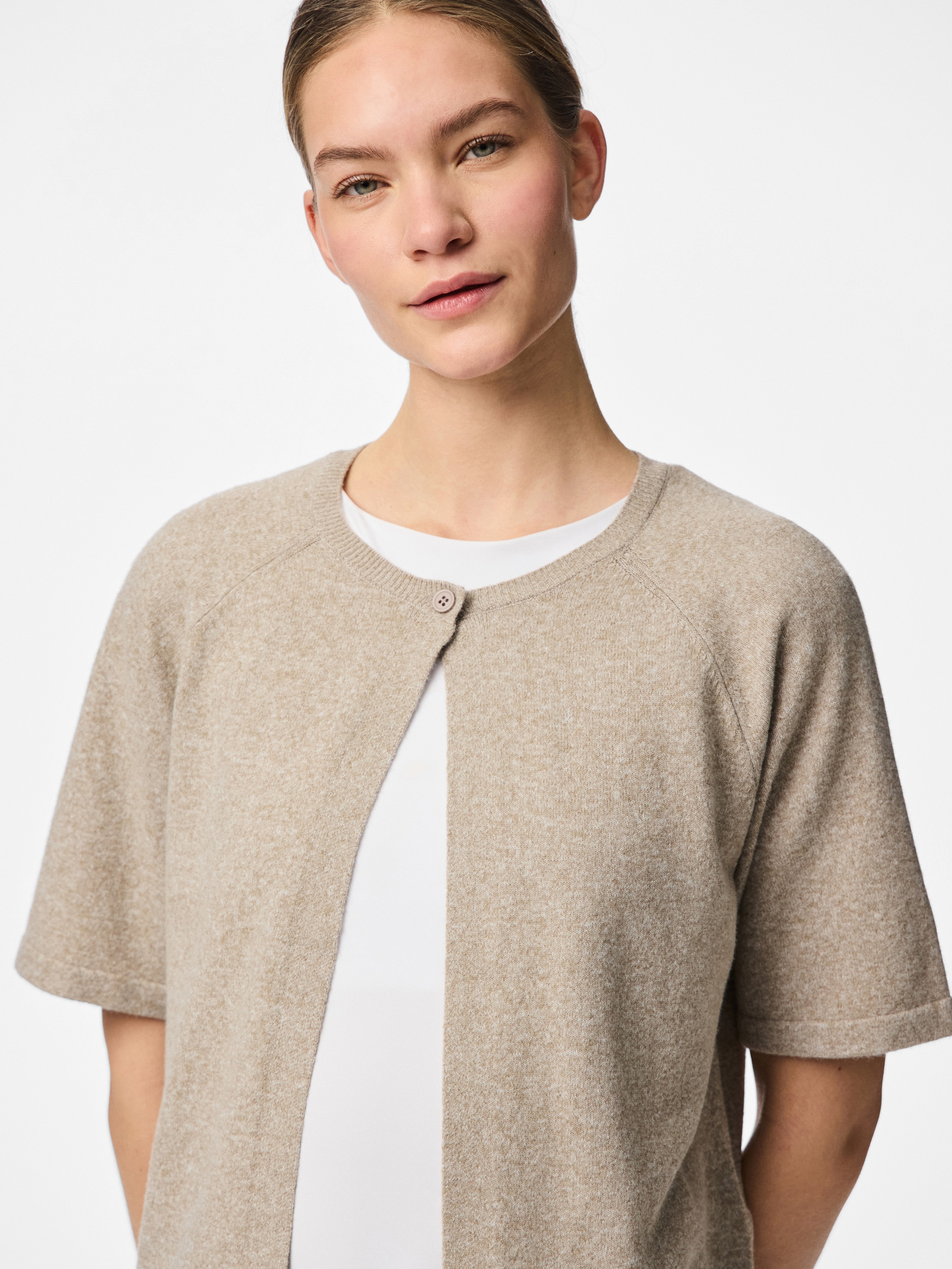 pieces Rundhalspullover "PCBREE SS O-NECK KNIT CARDIGAN NOOS BC" günstig online kaufen