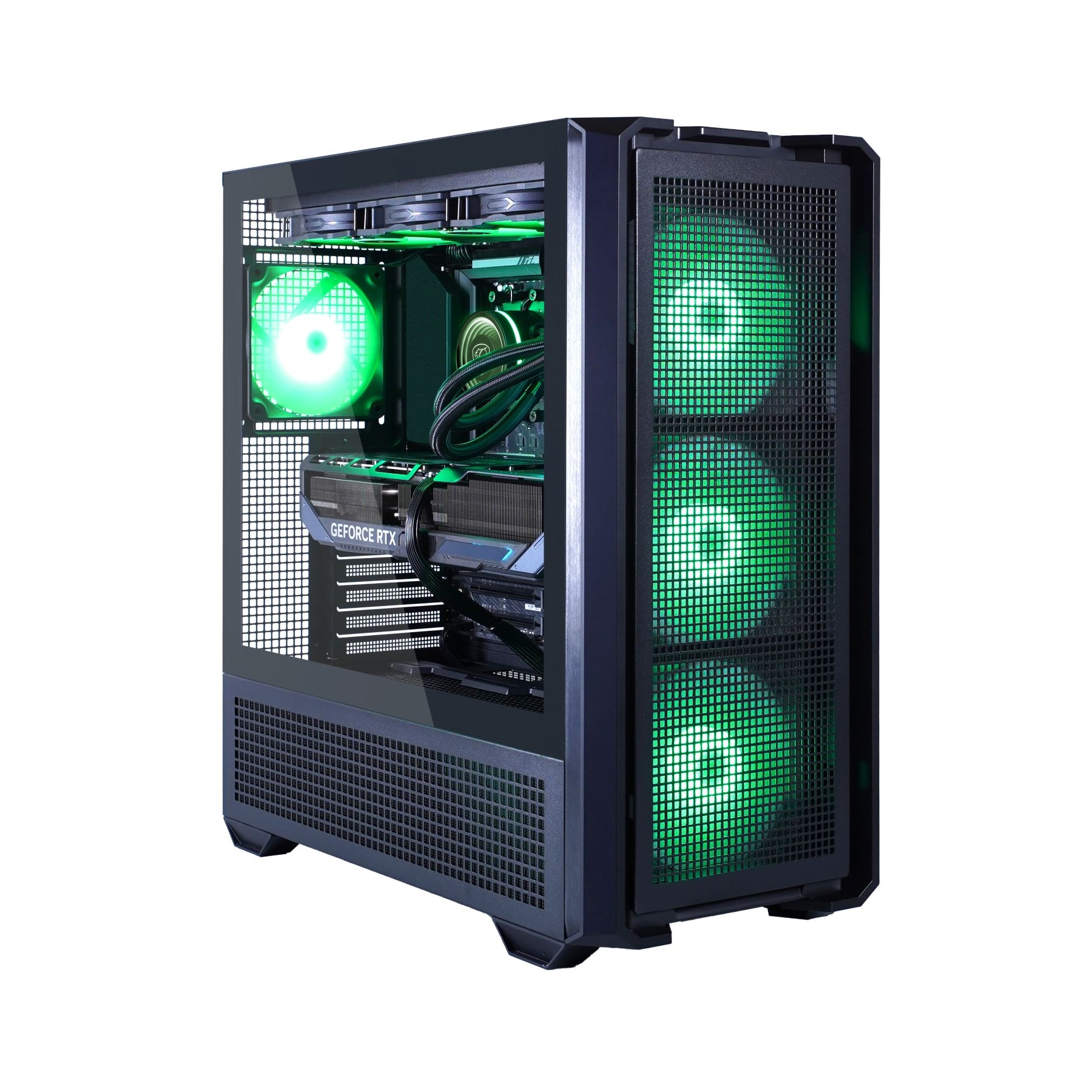 COUGAR Gaming-PC "MX600 BK 7911 AMD Ryzen 7 9800X3D 32GB DDR5 1TB SSD RTX 5080", grün (schwarz), Microsoft Windows 11 Home (64 Bit), 32 GB RAM 1.000 G