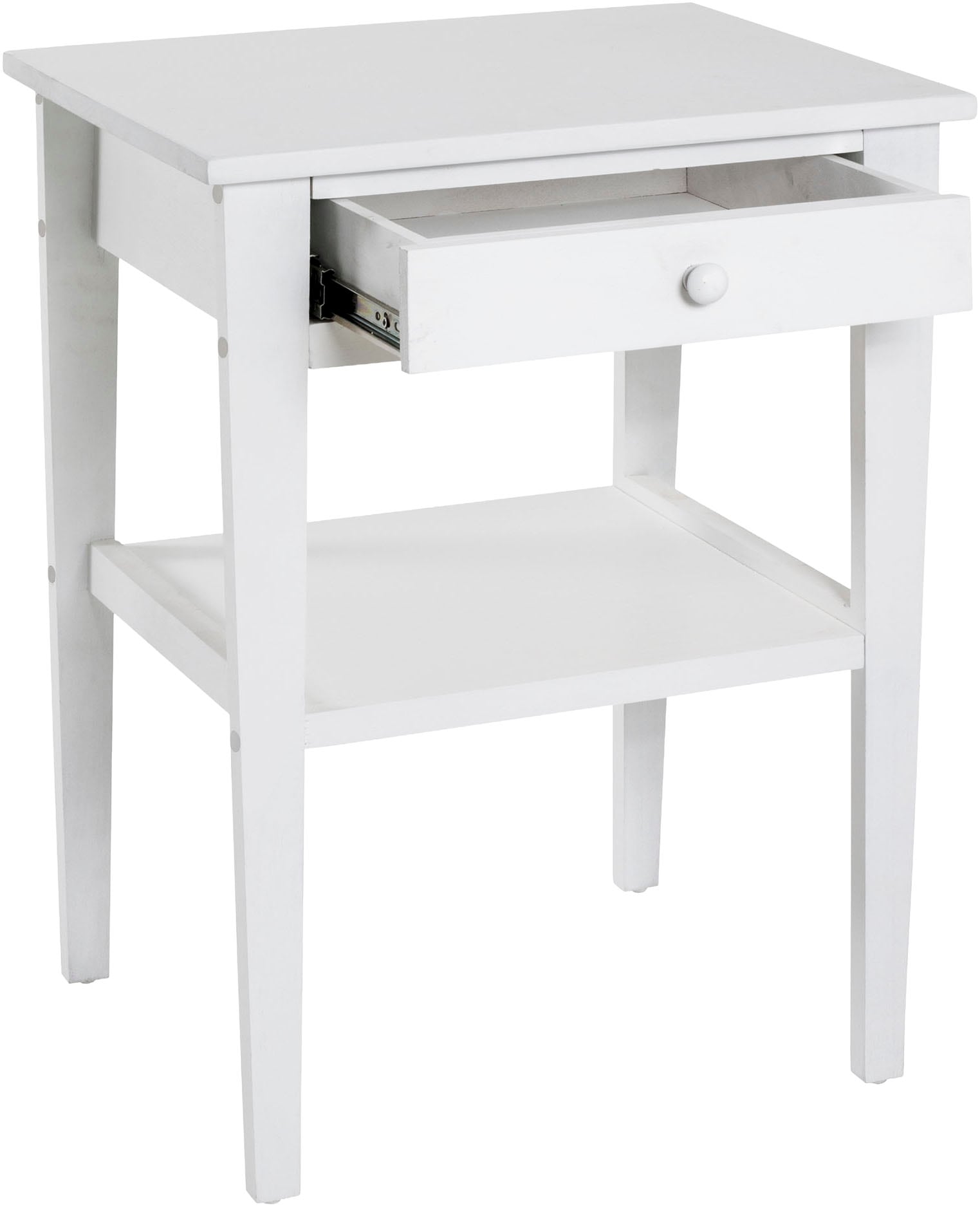 HAKU Beistelltisch »Nachtkonsole, Sofatisch, Wohnzimmertisch« 1 Stk. tlg. rechteckig - aus MDF Weiß B/T/H 46/35/60 cm