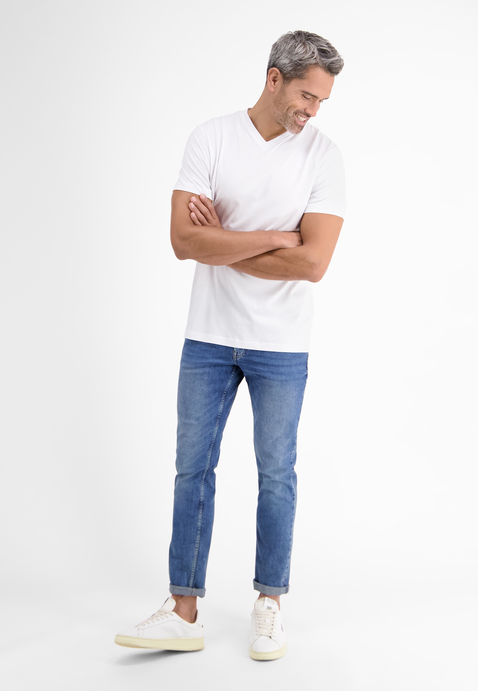 LERROS T-Shirt »LERROS Doppelpack T-Shirt, V-Neck in Premium Baumwollqualität«