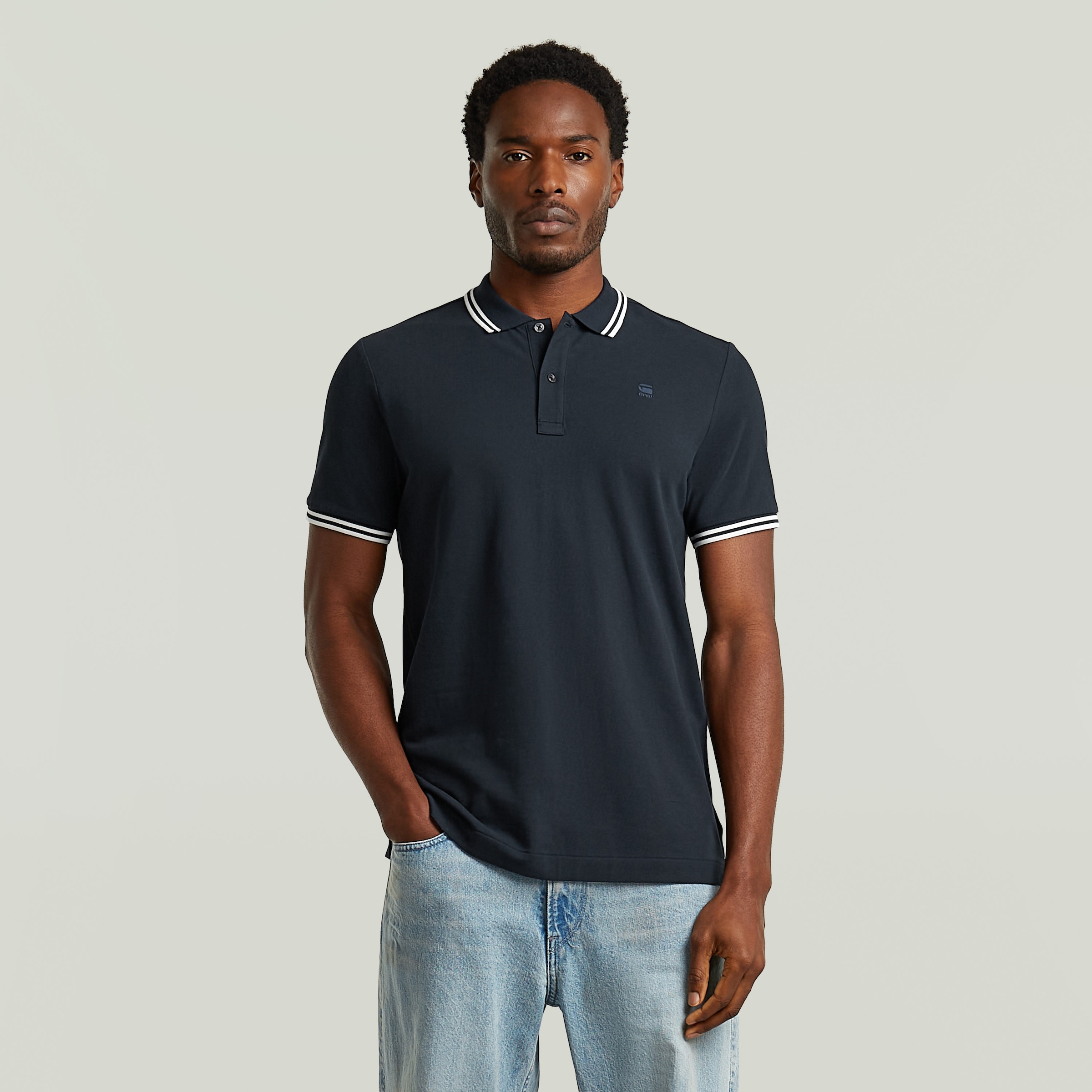 G-STAR Poloshirt "Poloshirt Dunda slim stripe" in Kurzarm-Form günstig online kaufen