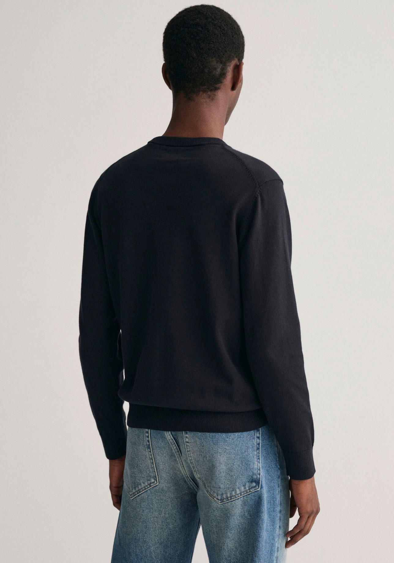 Gant Rundhalspullover »CLASSIC COTTON C-NECK«, Premium Strickpullver aus weicher 100% Baumwolle, Übergangspullover