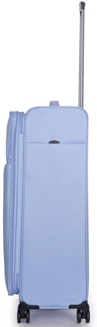 Stratic Weichgepäck-Trolley »Stratic Light + L, light blue«, 4 Rollen, Reisekoffer großer Koffer Aufgabegepäck TSA-Zahlenschloss