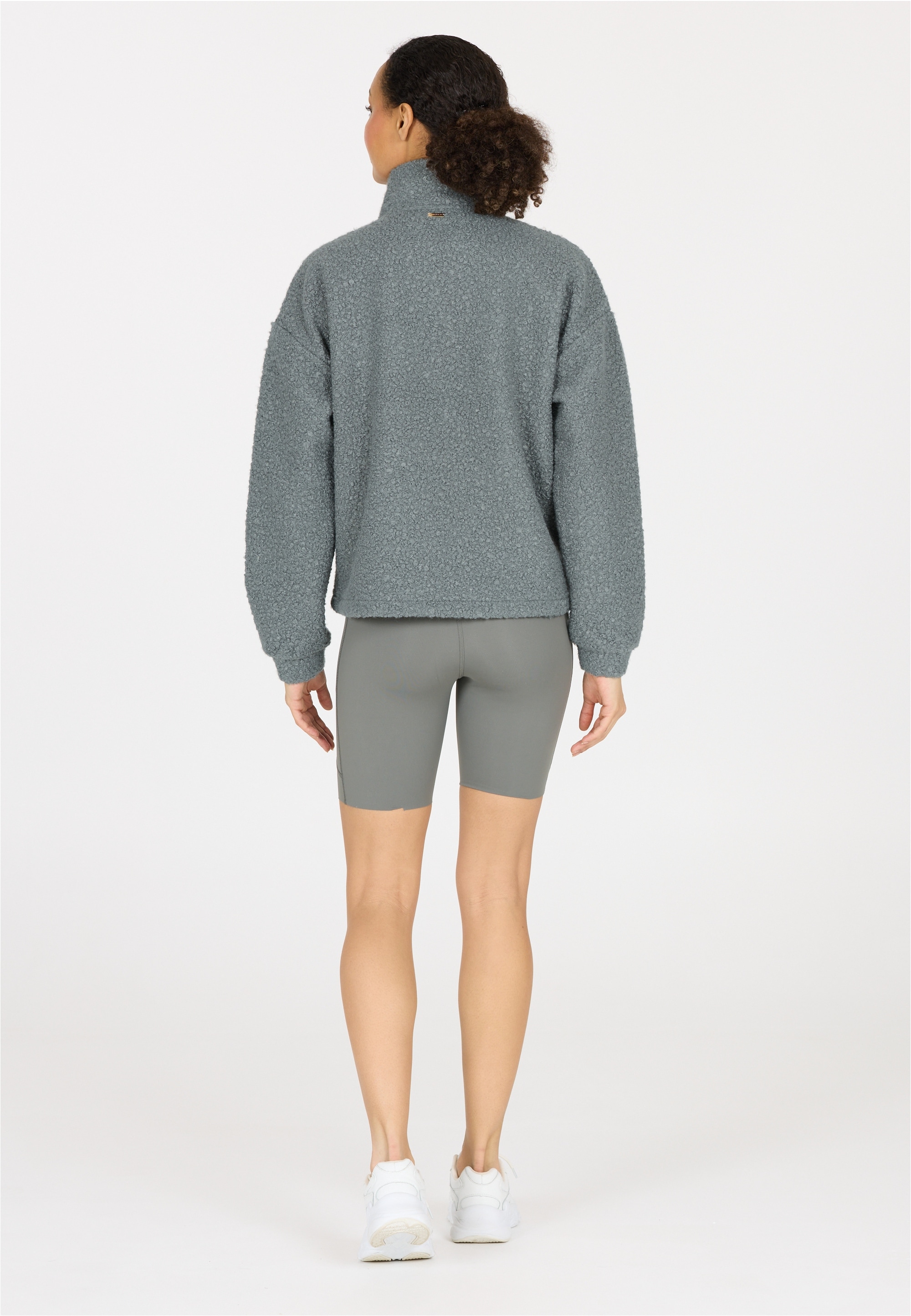 ATHLECIA Strickpullover »Florrie«, mit Teddy-Fleece und halbem Reißverschluss