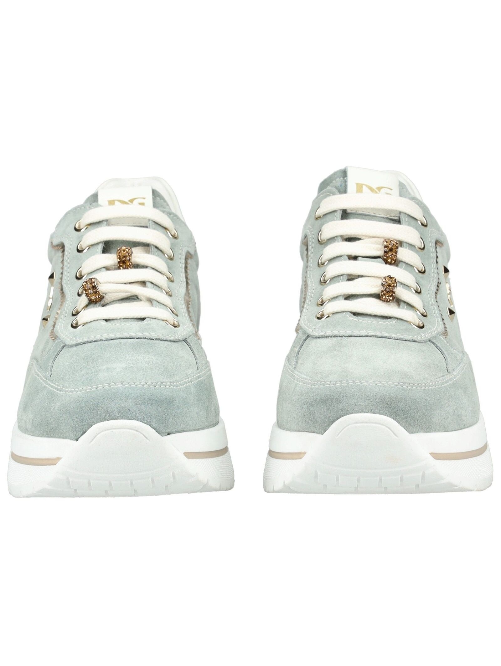 Sneaker NERO GIARDINI "Nero Giardini Sneaker Veloursleder", Damen, Gr. 36, hellgrün, Veloursleder, Schuhe Sneaker 2