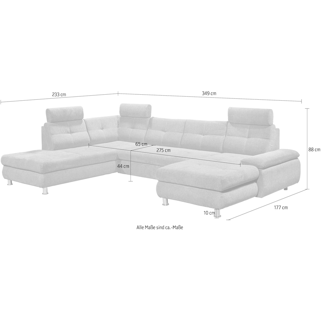 ED EXCITING DESIGN Wohnlandschaft »Alba U-Form«