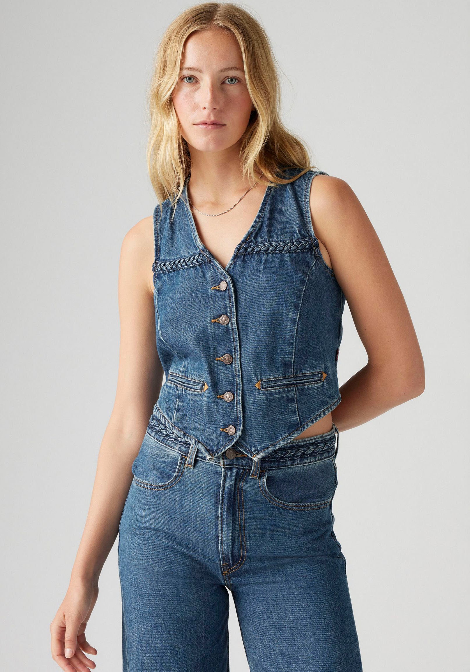 Levis Jeansweste "BRAIDED VEST", mit Ziernähten günstig online kaufen