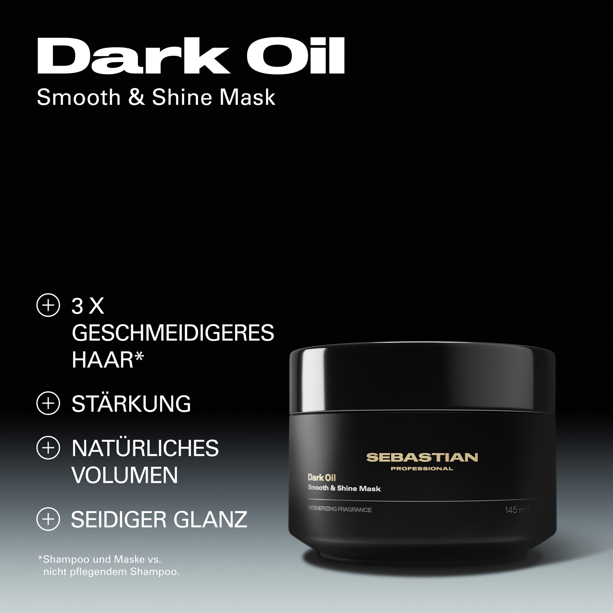 Sebastian Professional Haarmaske »Dark Oil Mask« für geschädigtes, glanzloses, trockenes und widerspenstiges Haar