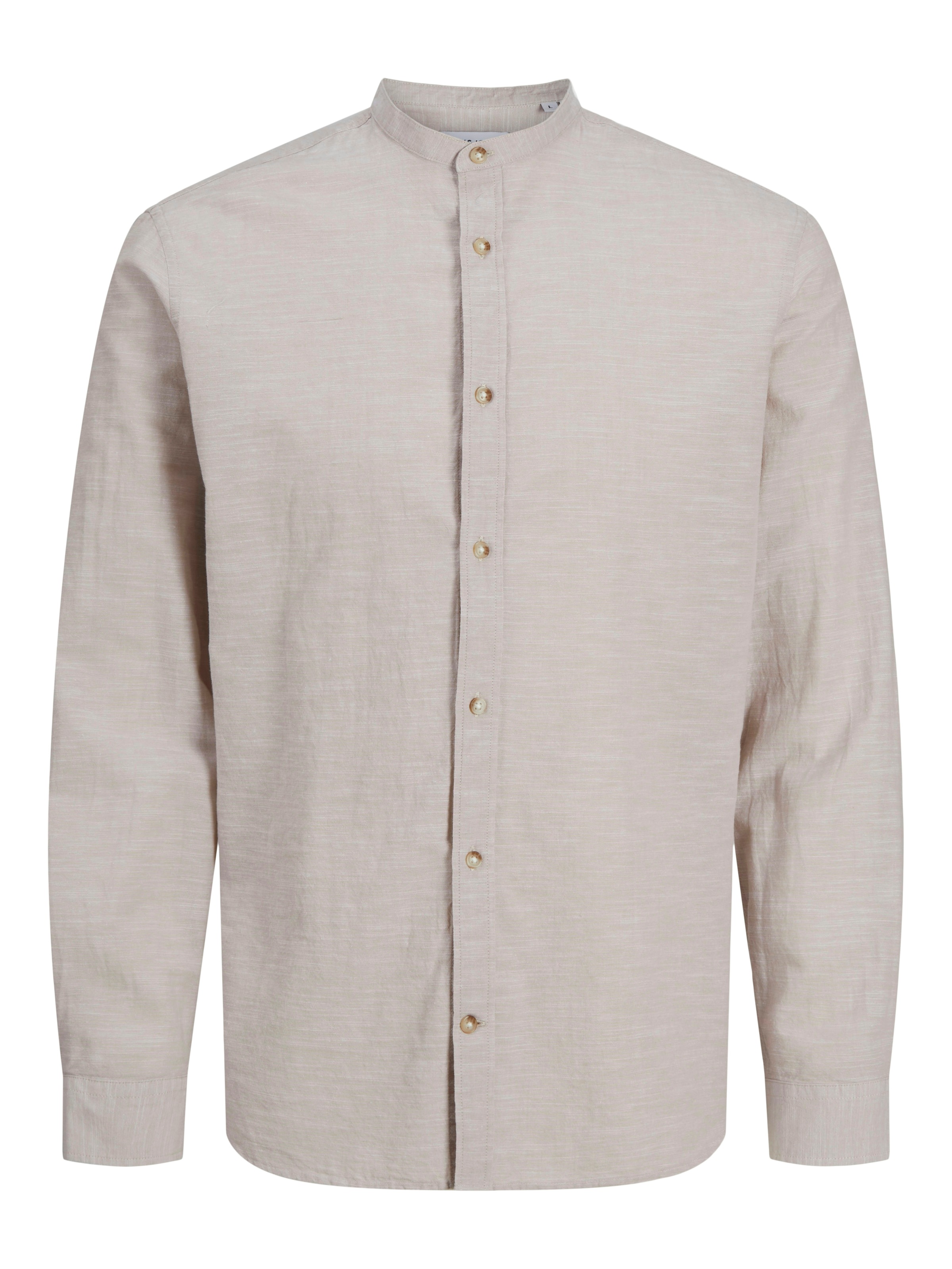 Jack & Jones Langarmhemd »JJESUMMER BAND SHIRT LS SN«, mit Bandkragen