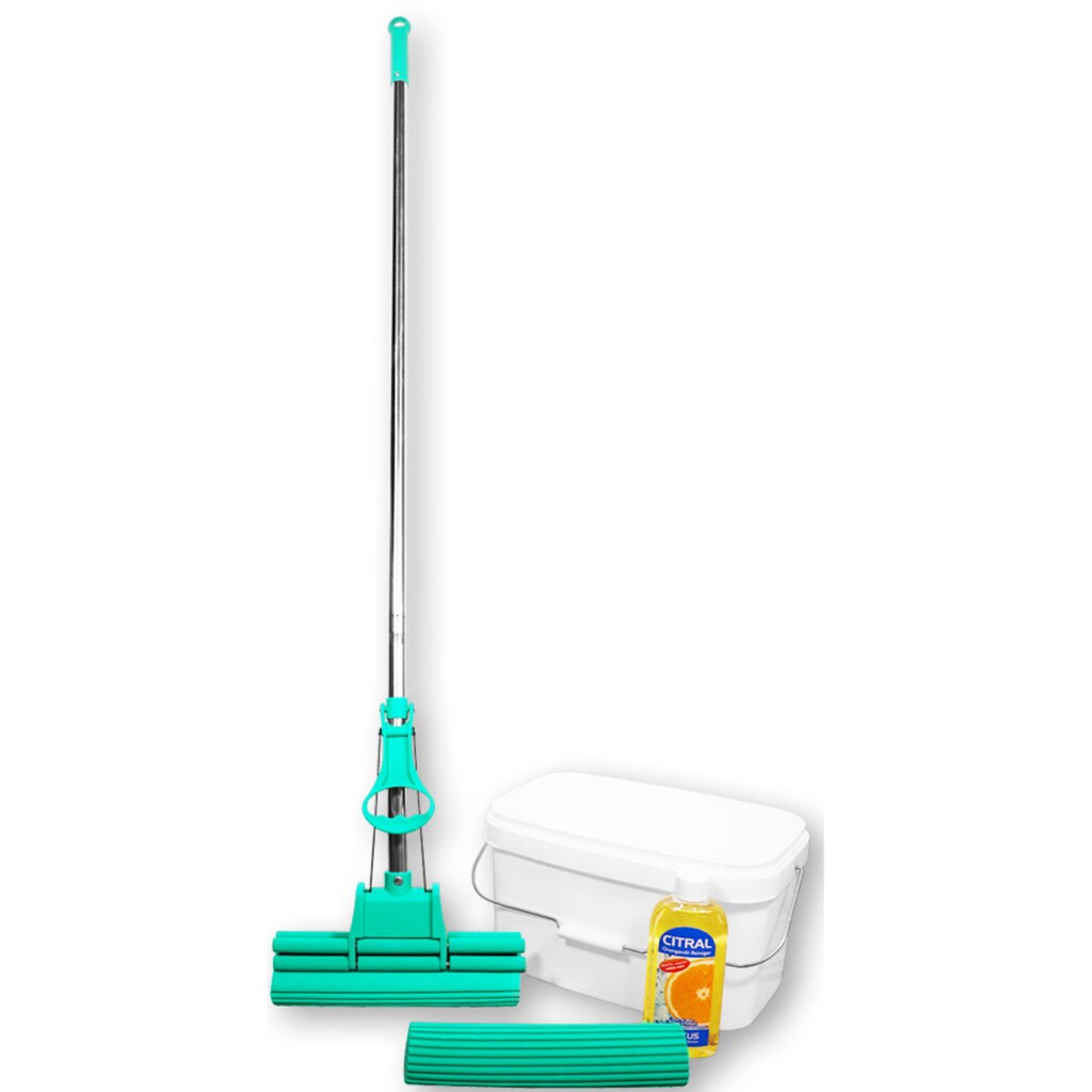 ABACUS Bodenwischer-Set »GREEN MOP®«, (Set, 4 St.)