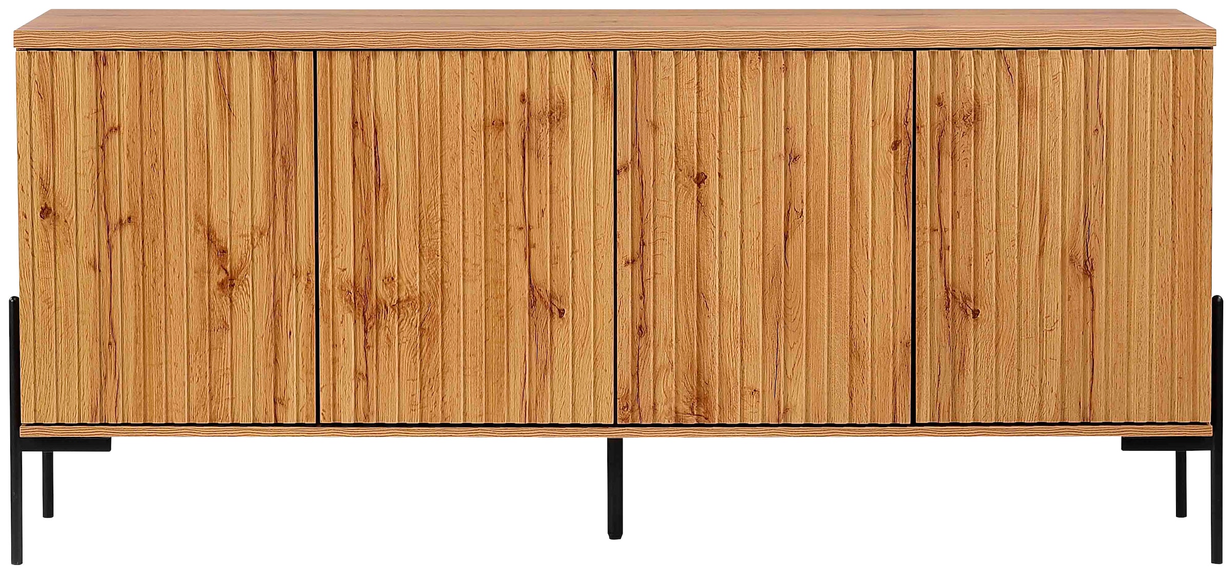 Home affaire Sideboard "Valloire", 2 feste Einlegeböden, Push-to-open Funkt günstig online kaufen