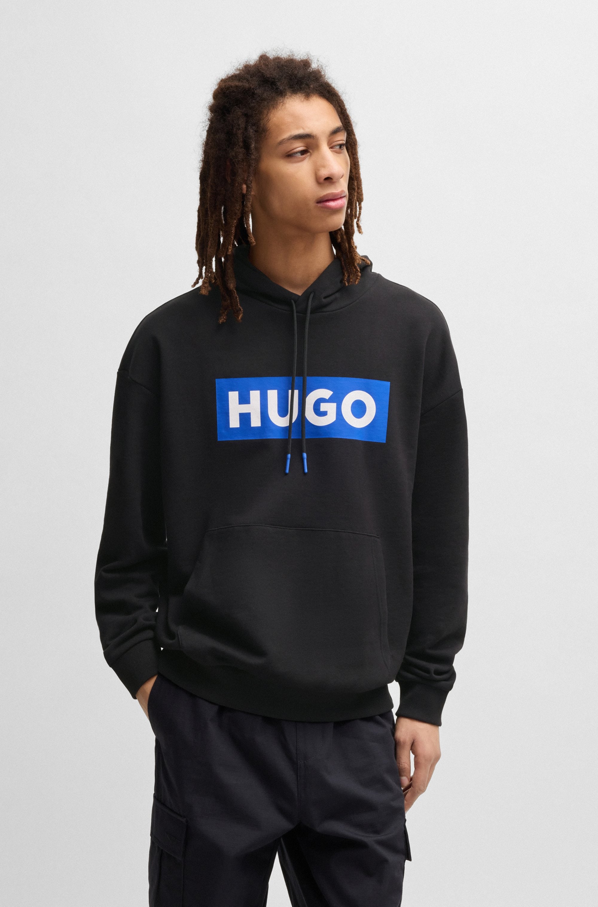 HUGO Kapuzensweatshirt "Nalves", mit großem Logo-Druck, Unisex