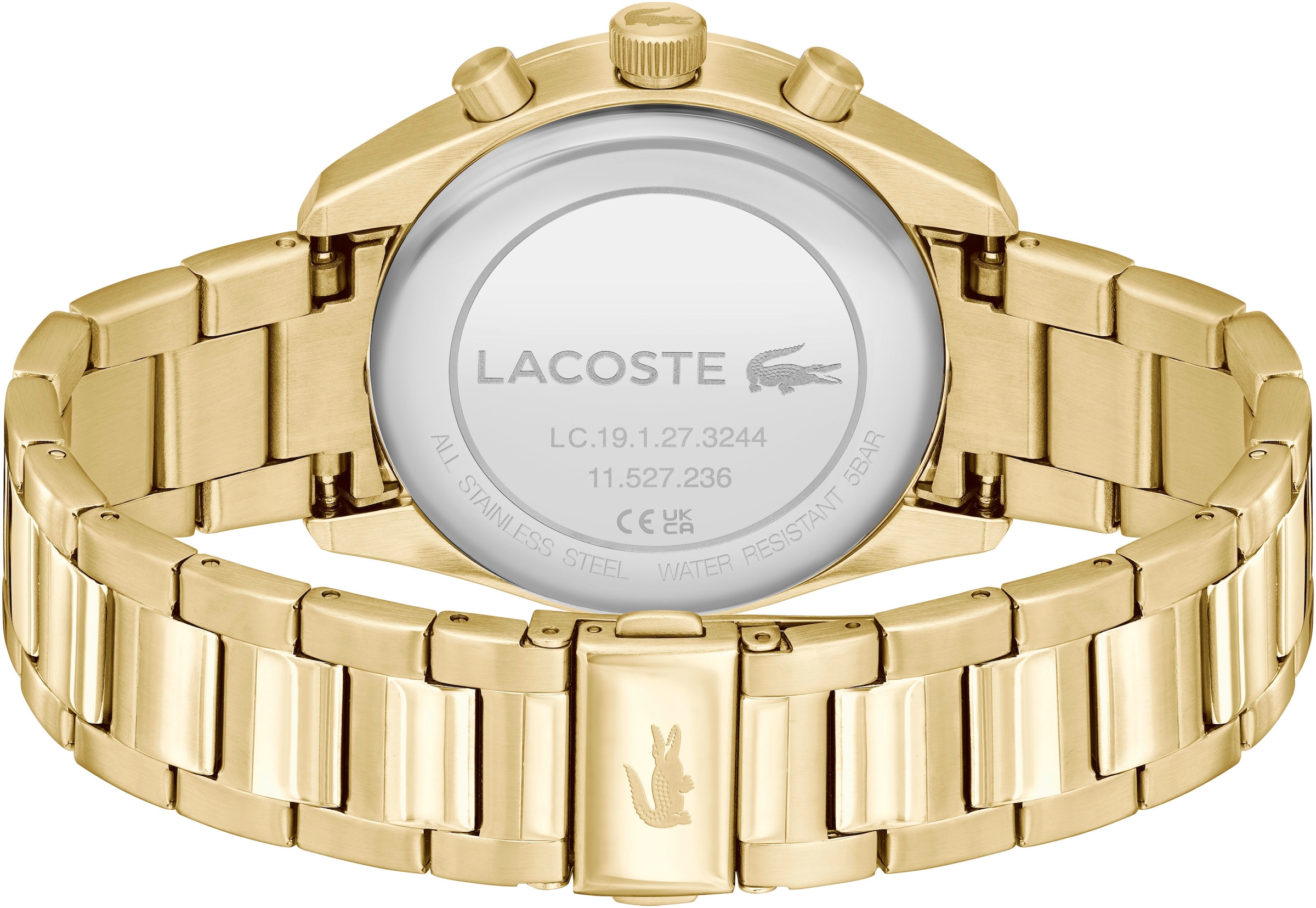 Lacoste Chronograph »BOSTON«, Armbanduhr, Quarzuhr, Herrenuhr, Tag, Stoppfunktion,Edelstahlarmband