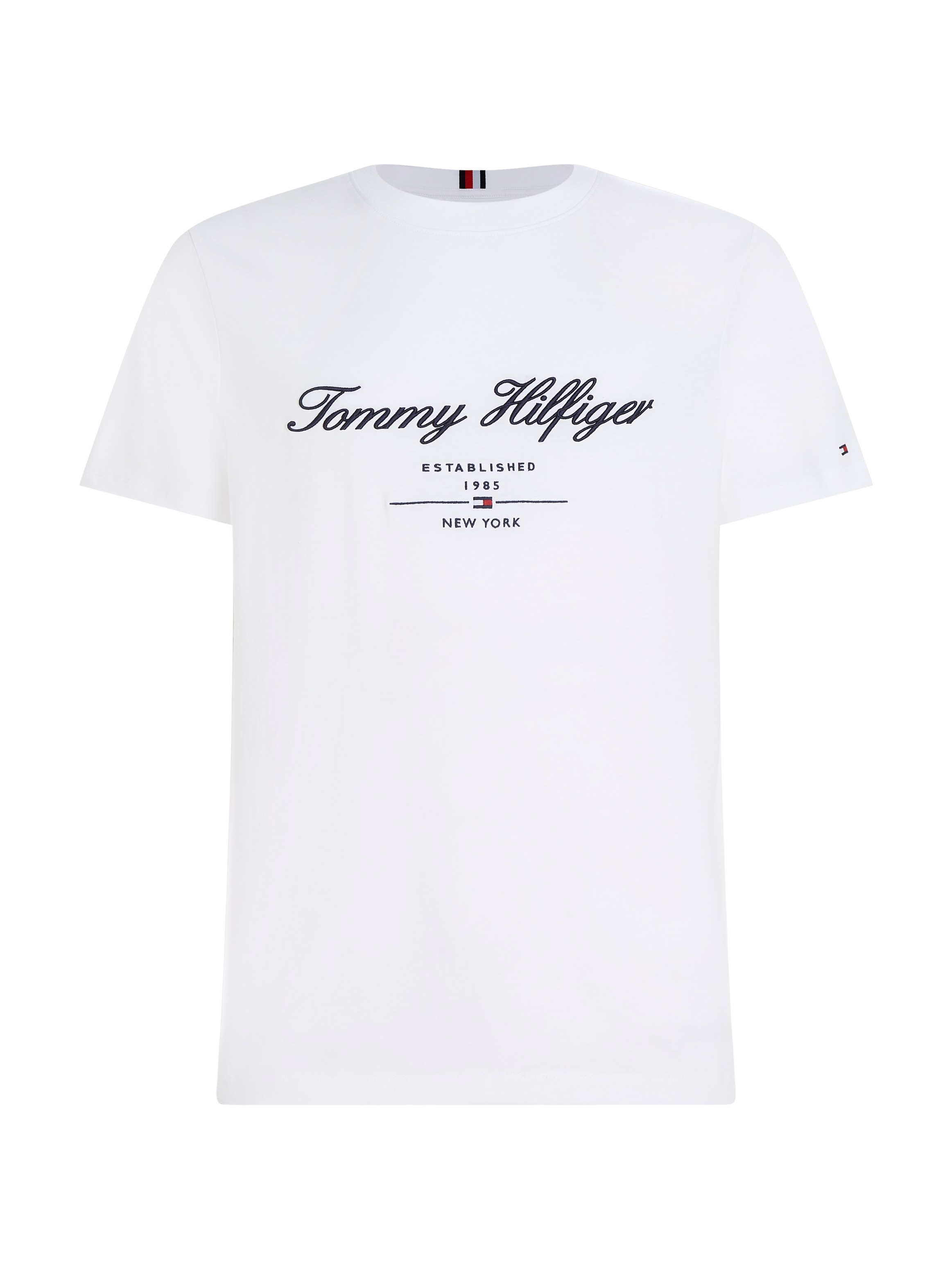 Tommy Hilfiger T-Shirt »SCRIPT LOGO TEE« mit aufgesticktem Logo