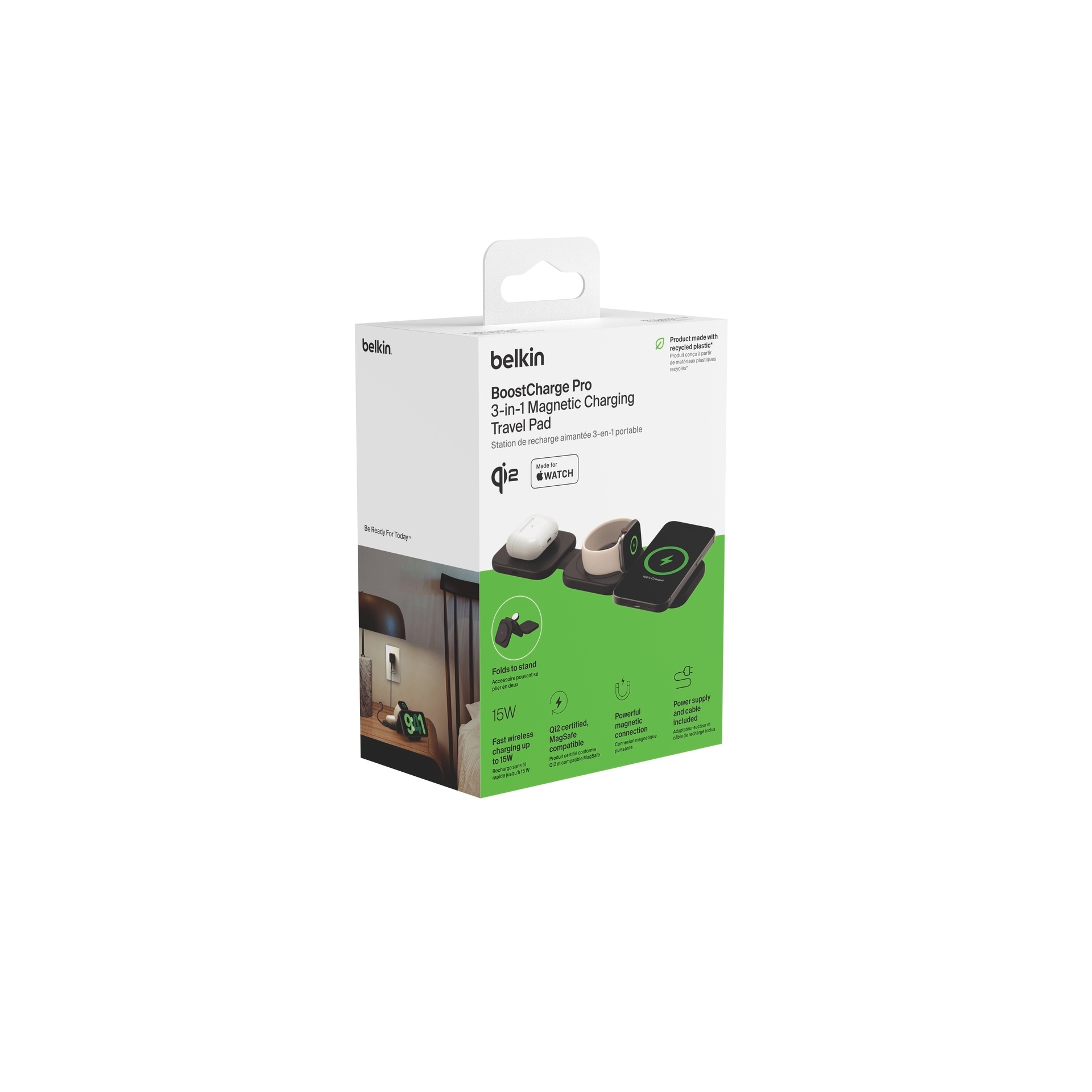 Belkin Wireless Charger »BoostCharge Pro magnetische 3-in-1-Reiseladestation«