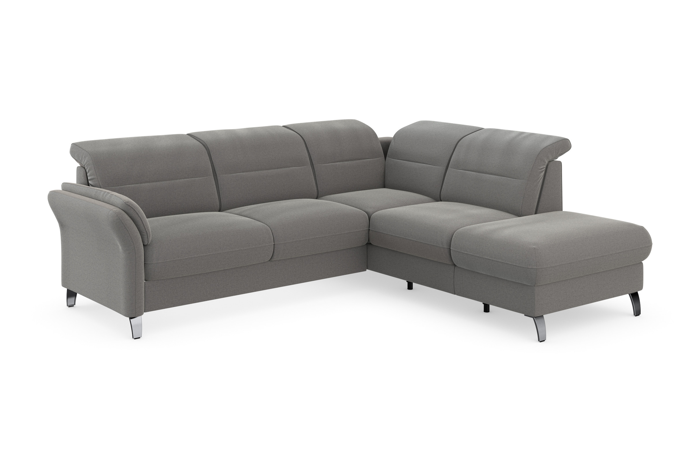 sit&more Ecksofa »Grenoble L-Form mit Federkern«, wahlweise mit Bettfunktion, Bettkasten, Arm- und Kopfteilverstellung