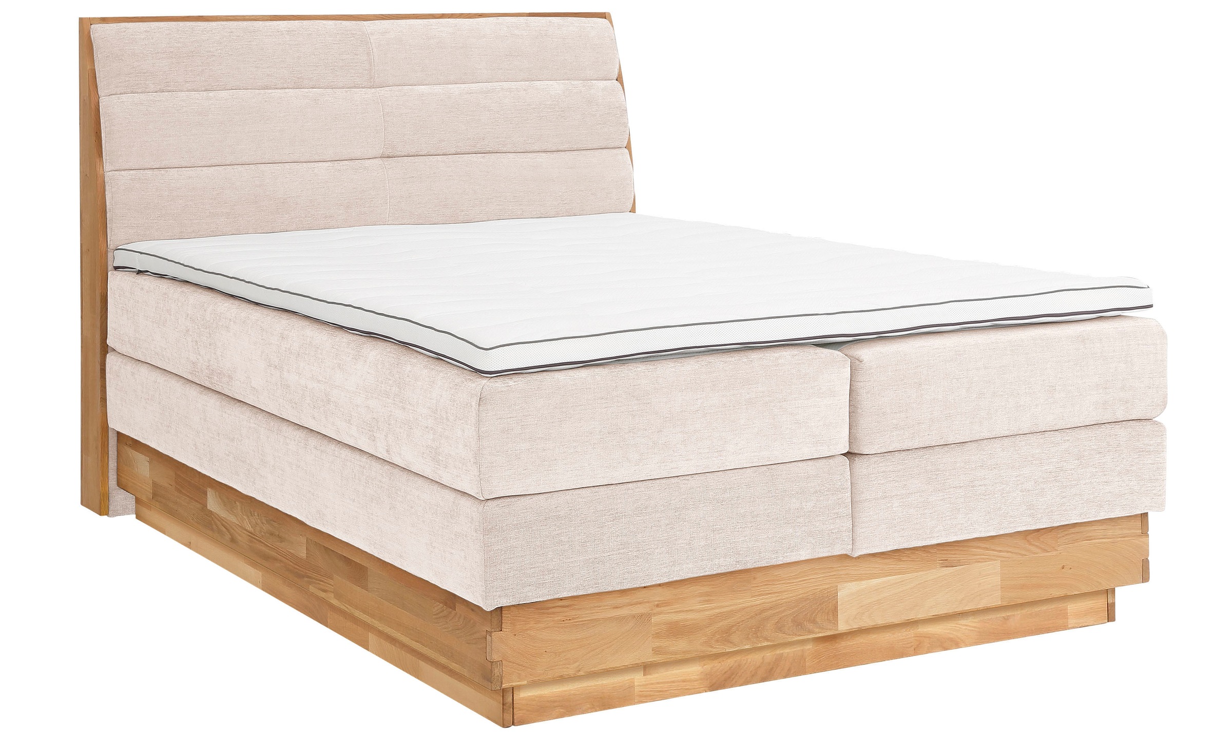 OTTO products Boxspringbett »Jenna«, ohne LED-Beleuchtung, mit zertifizierten, recycelten Bezugsstoffen