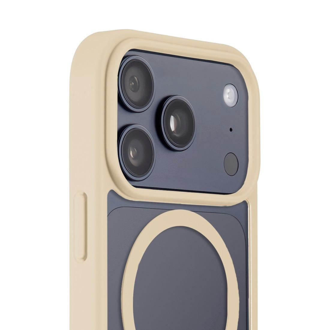 Hama Smartphone-Hülle »Handyhülle für Apple iPhone 17 Pro, magnetisch, Apple MagSafe, Qi2« Apple iPhone 17 Pro Wireless Charging, passgenaue Anti-Rutsch-Oberfläche, transparent