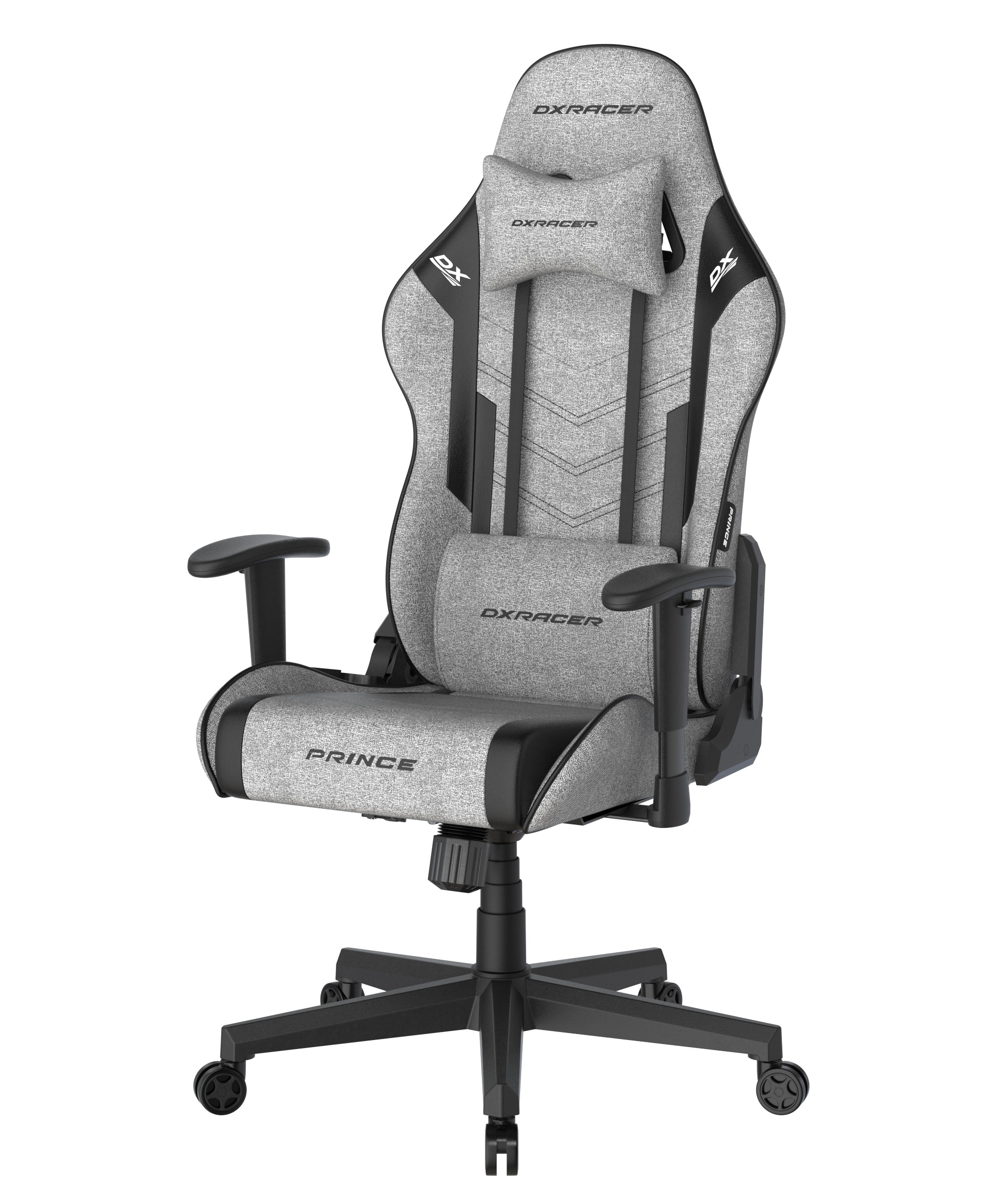 DXRacer Gaming-Stuhl »Prince Gaming Chair Regular L, Stoff, PVC, grau schwarz«