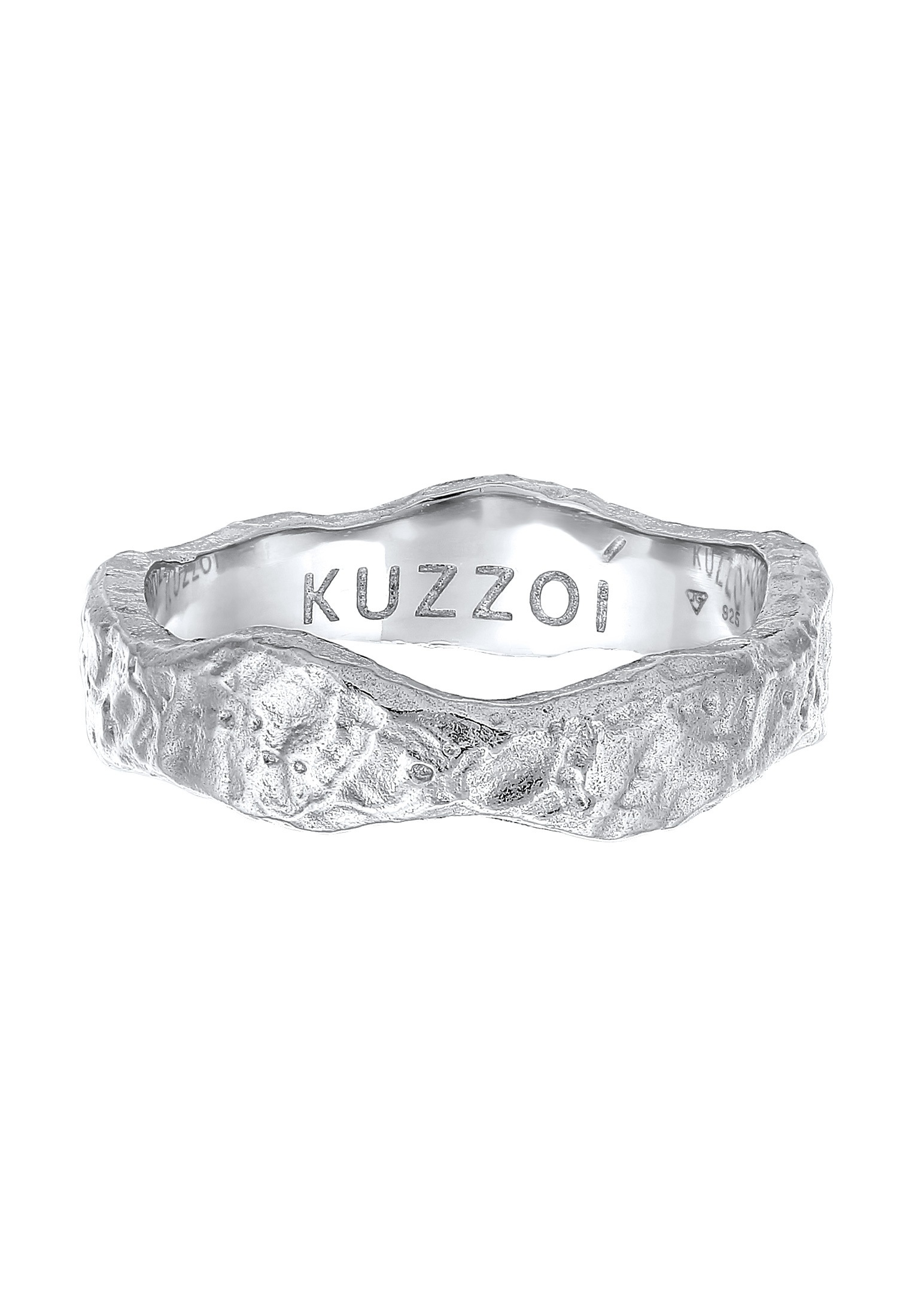 Kuzzoi Silberring »Herren Bandring Organic Struktur 925 Silber«