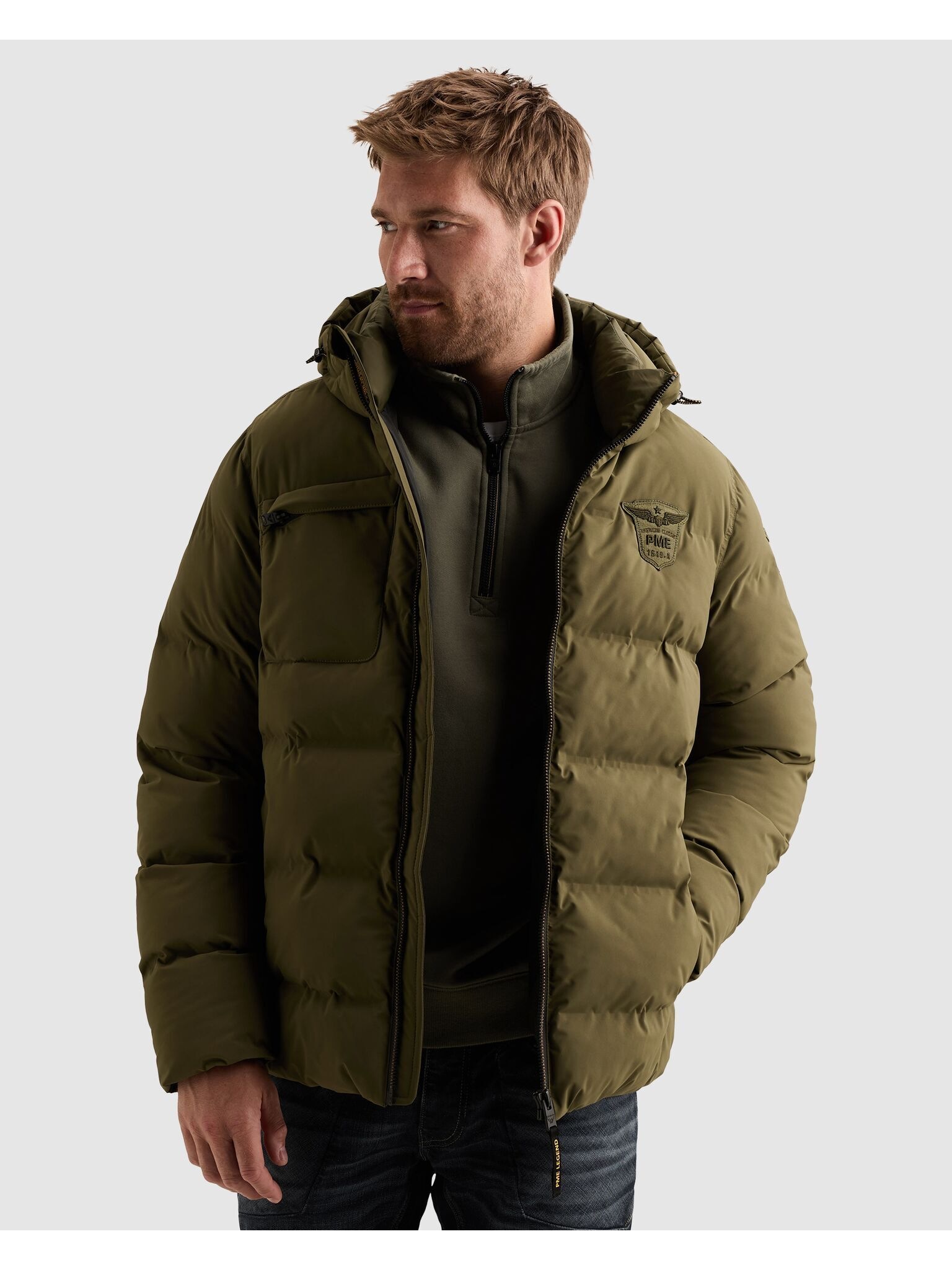 PME LEGEND Winterjacke »AIRSHIP Mach6« mit Kapuze /Pufferjacke - winddicht, atmungsaktiv & wärmend