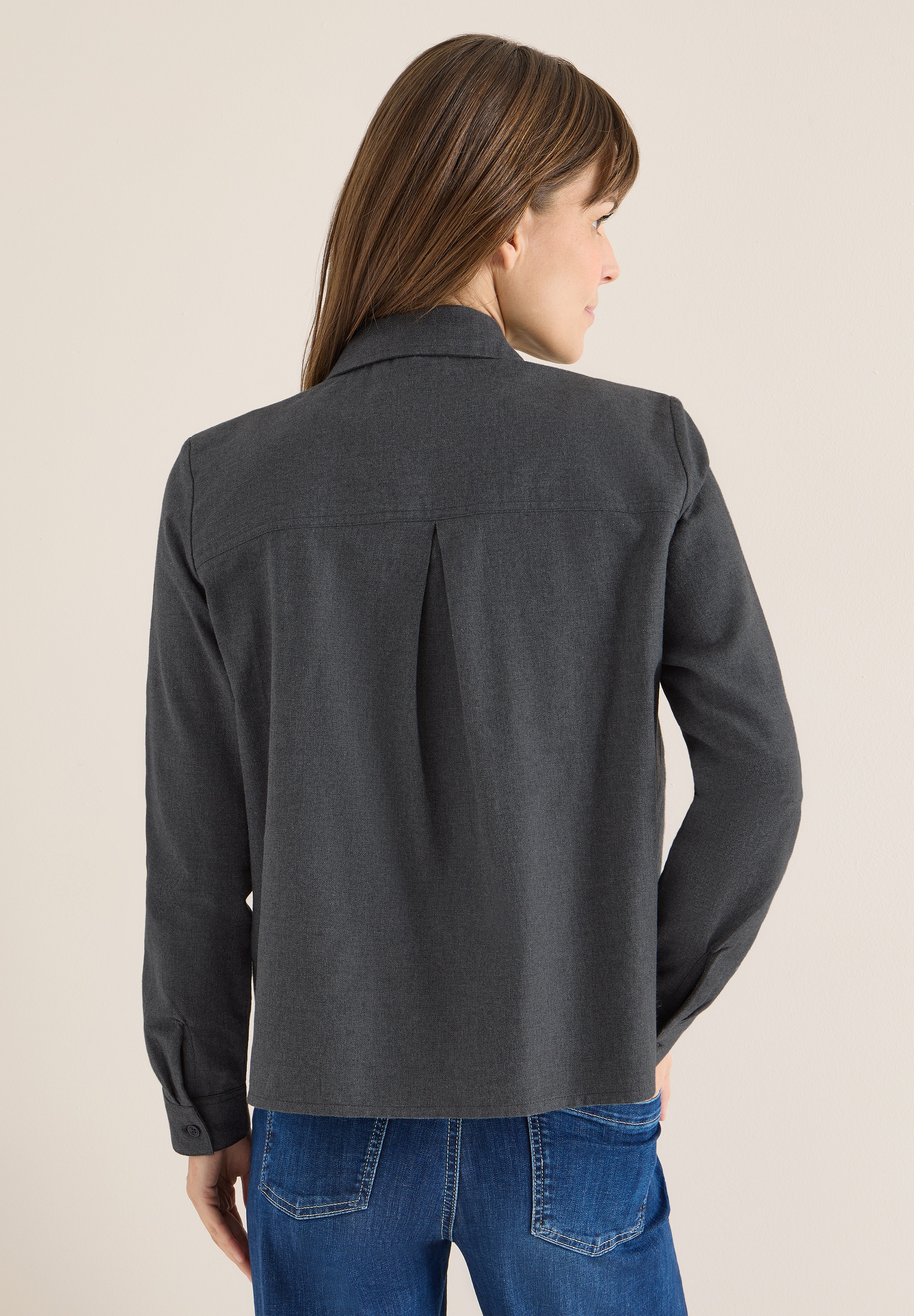 Cecil Langarmbluse aus reiner Baumwolle