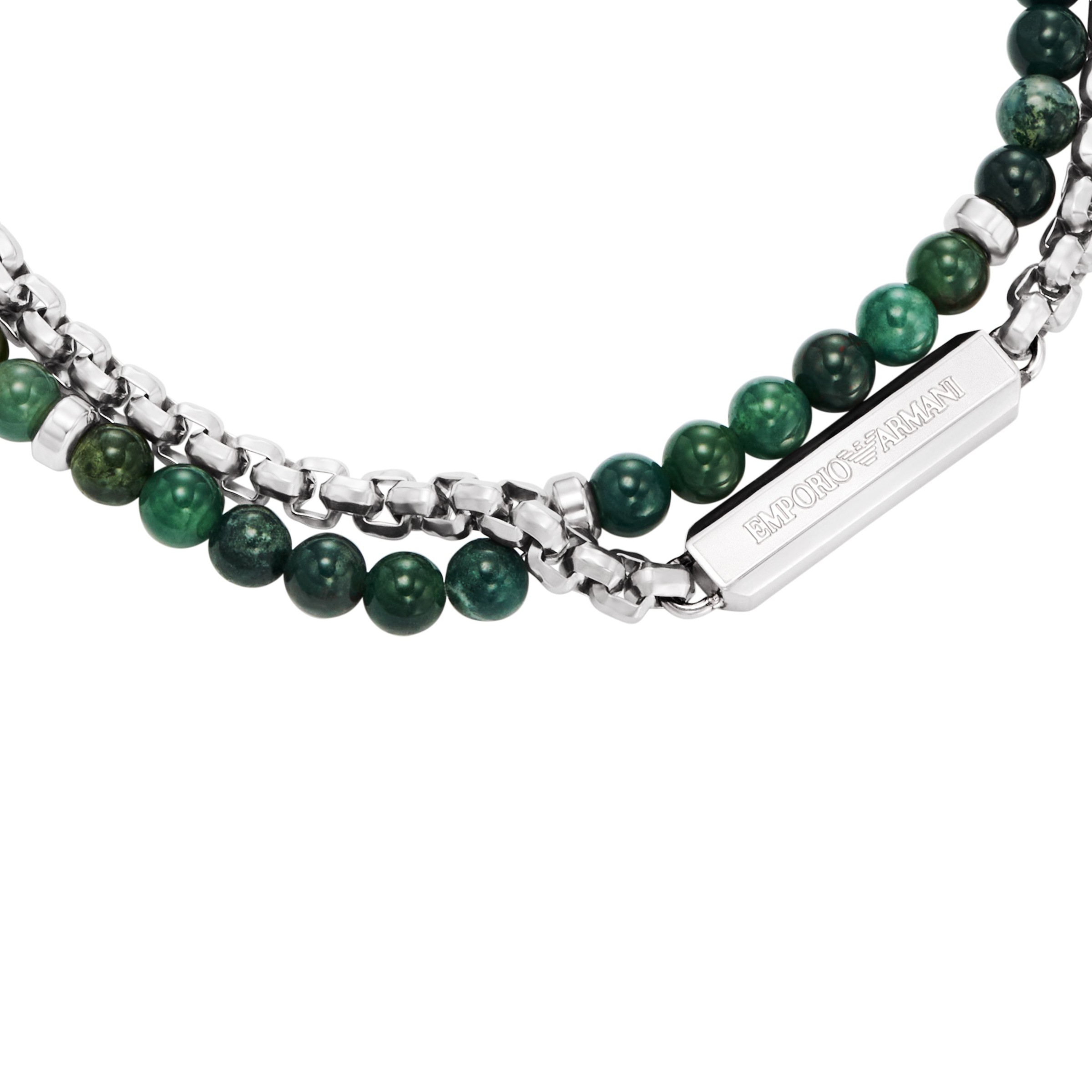 Emporio Armani Armband »Schmuck Geschenk Edelstahl« mit Sodalith oder Achat
