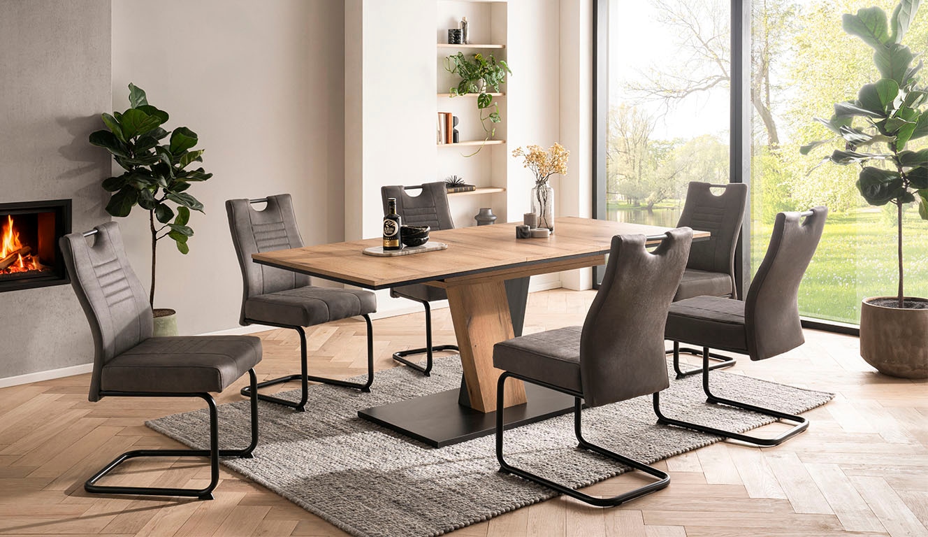 OTTO home Essgruppe ""Altona", Esstisch ausziehbar plus 6 Stühle, TOPSELLER günstig online kaufen
