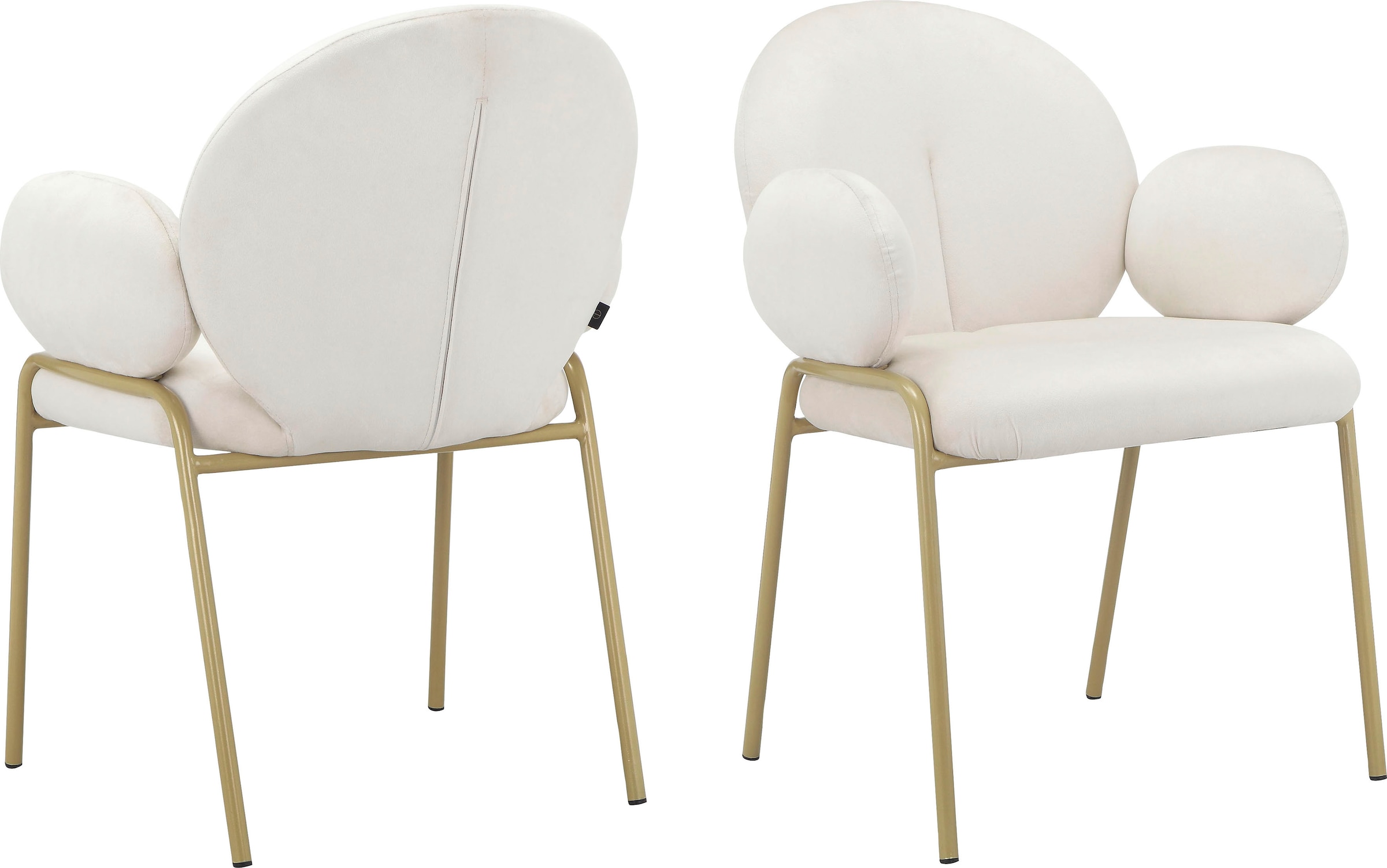 Leonique Esszimmerstuhl "Albie" () 2 Stk.Sitz und Rücken gepolstert, Gestel günstig online kaufen