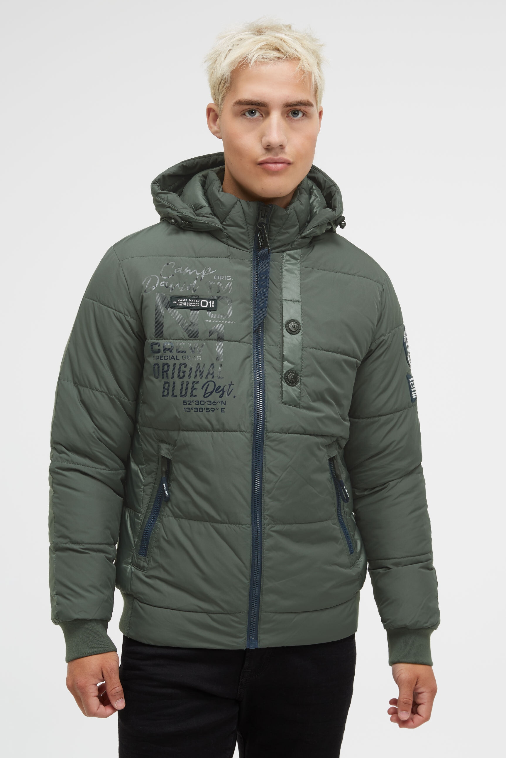 CAMP DAVID Winterjacke mitKapuze mit Innentaschen günstig online kaufen