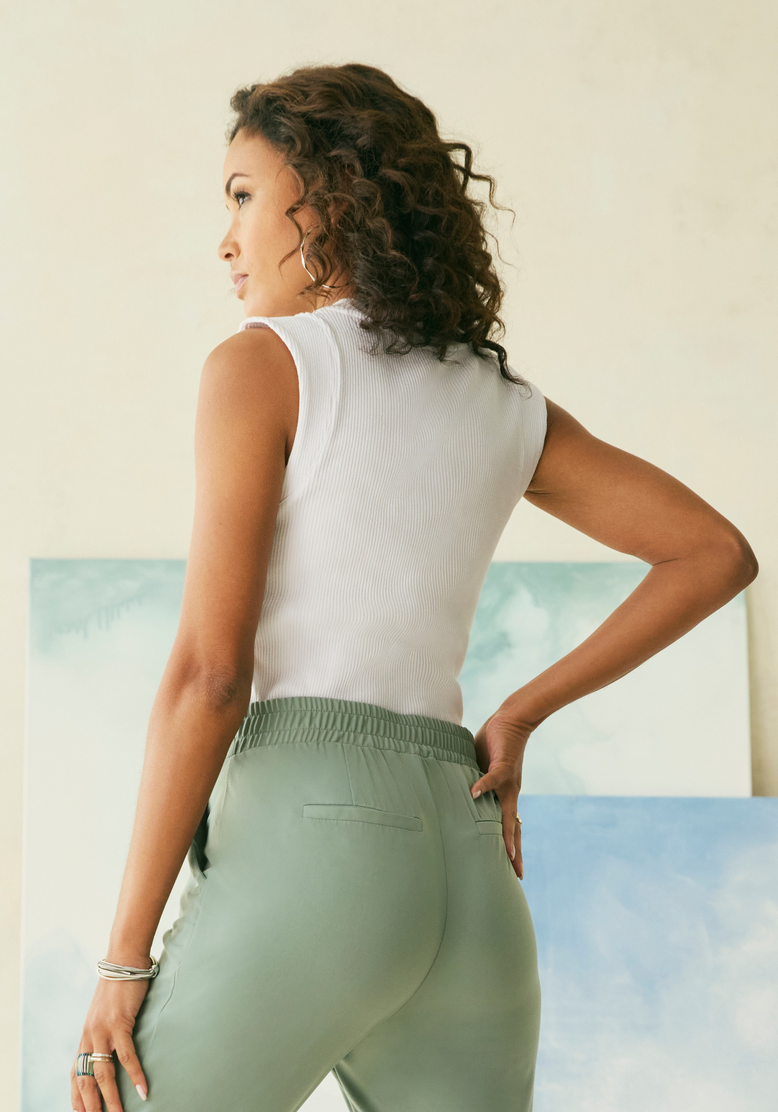 Thumbnail - LASCANA Ripptanktop mit breiten Trägern, figurbetonte Passform