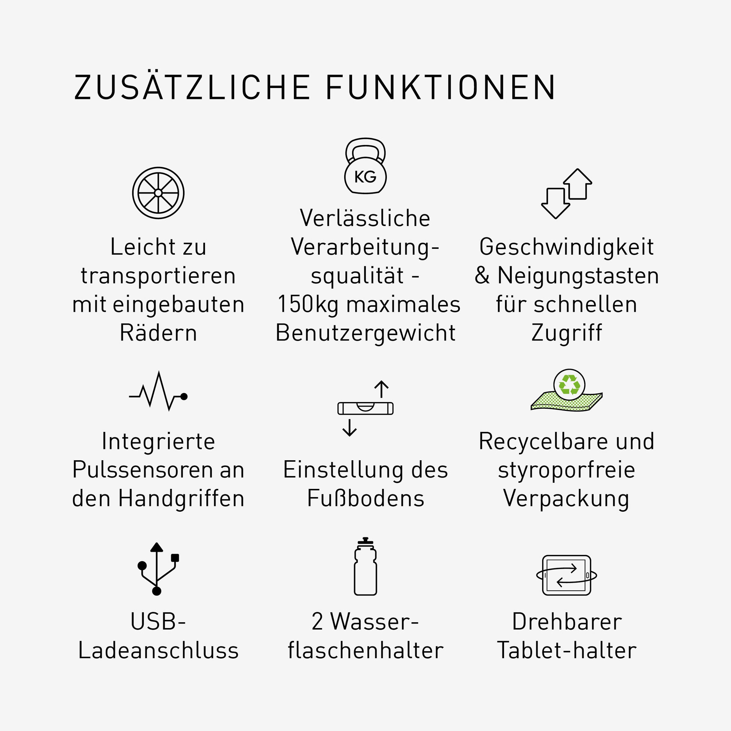 adidas Performance Laufband »Laufband T-23«, (mit Bluetooth-Funktion)