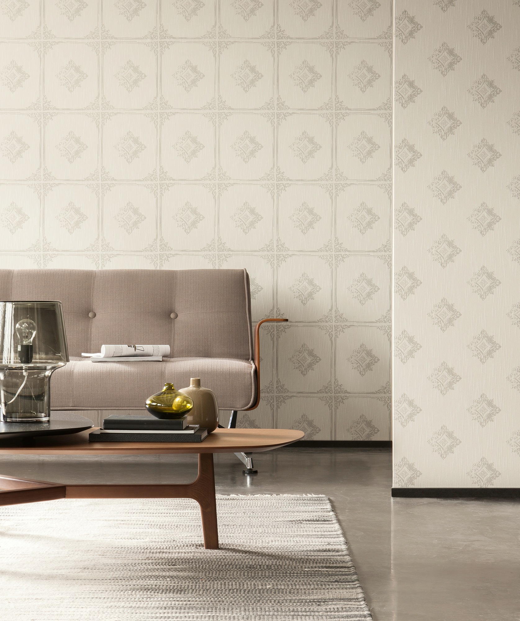 Architects Paper Textiltapete »Tessuto« Barock | gemustert | ornamental leicht strukturiert Tapete Barock Tapeten Wohnzimmer Schlafzimmer Küche modern Design Büro