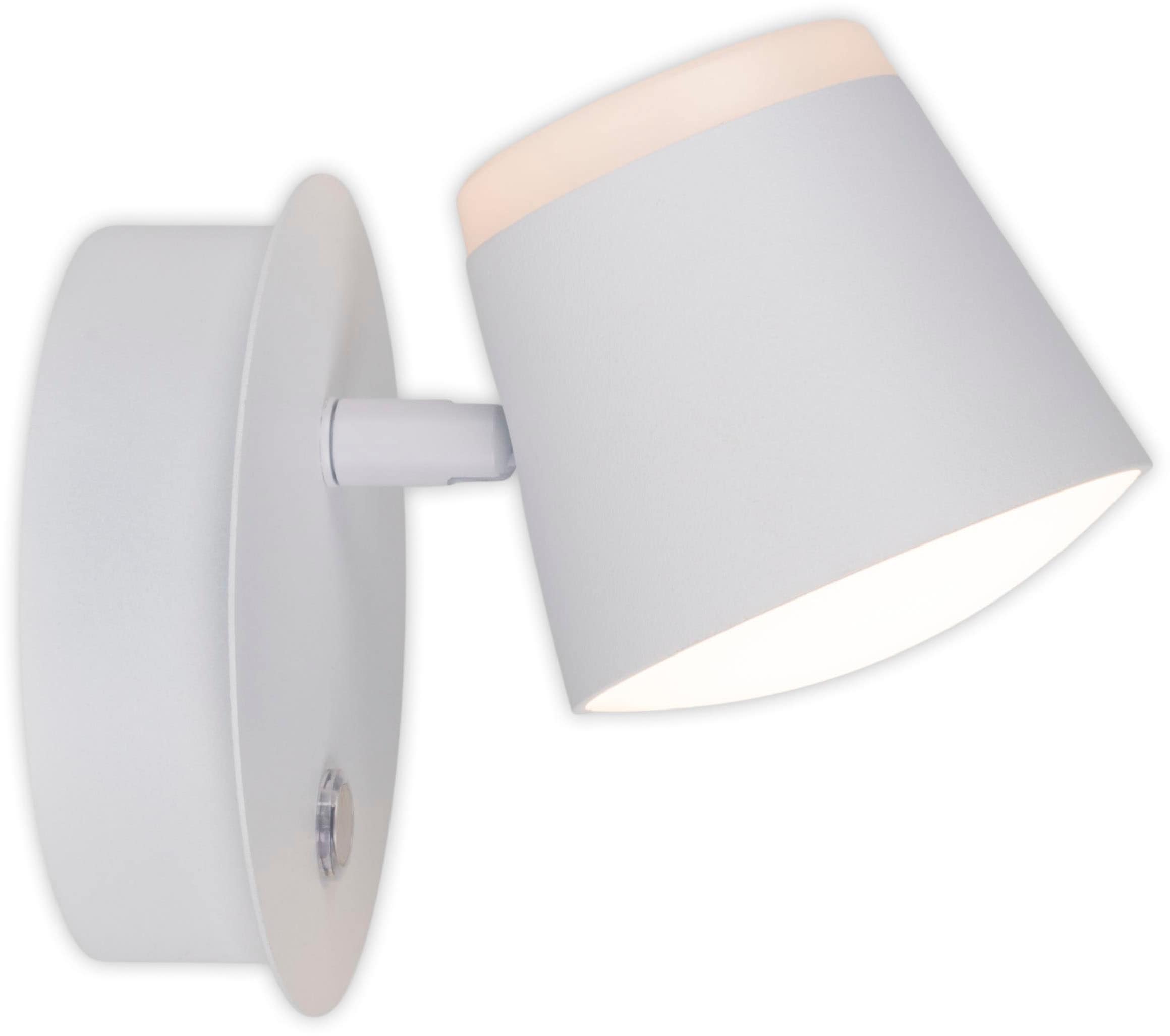 näve LED Wandleuchte »Tondo«, 1 flammig, Leuchtmittel LED-Modul | LED fest integriert, magnetisch, Akku Aufladung per USB-C Kabel, dimmbar per touch, Memory