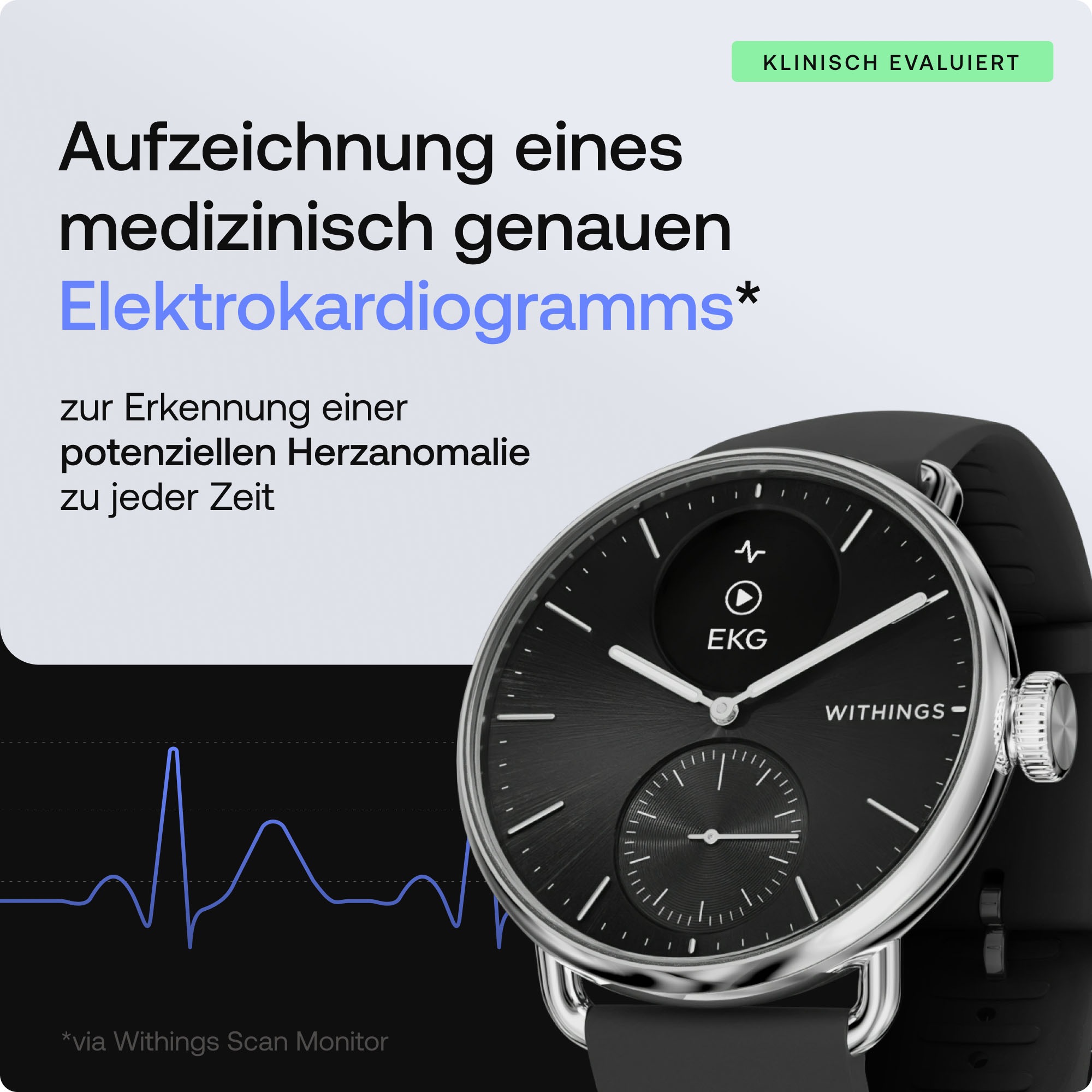 Withings Smartwatch »ScanWatch 2 38mm«, HealthSense OS,)