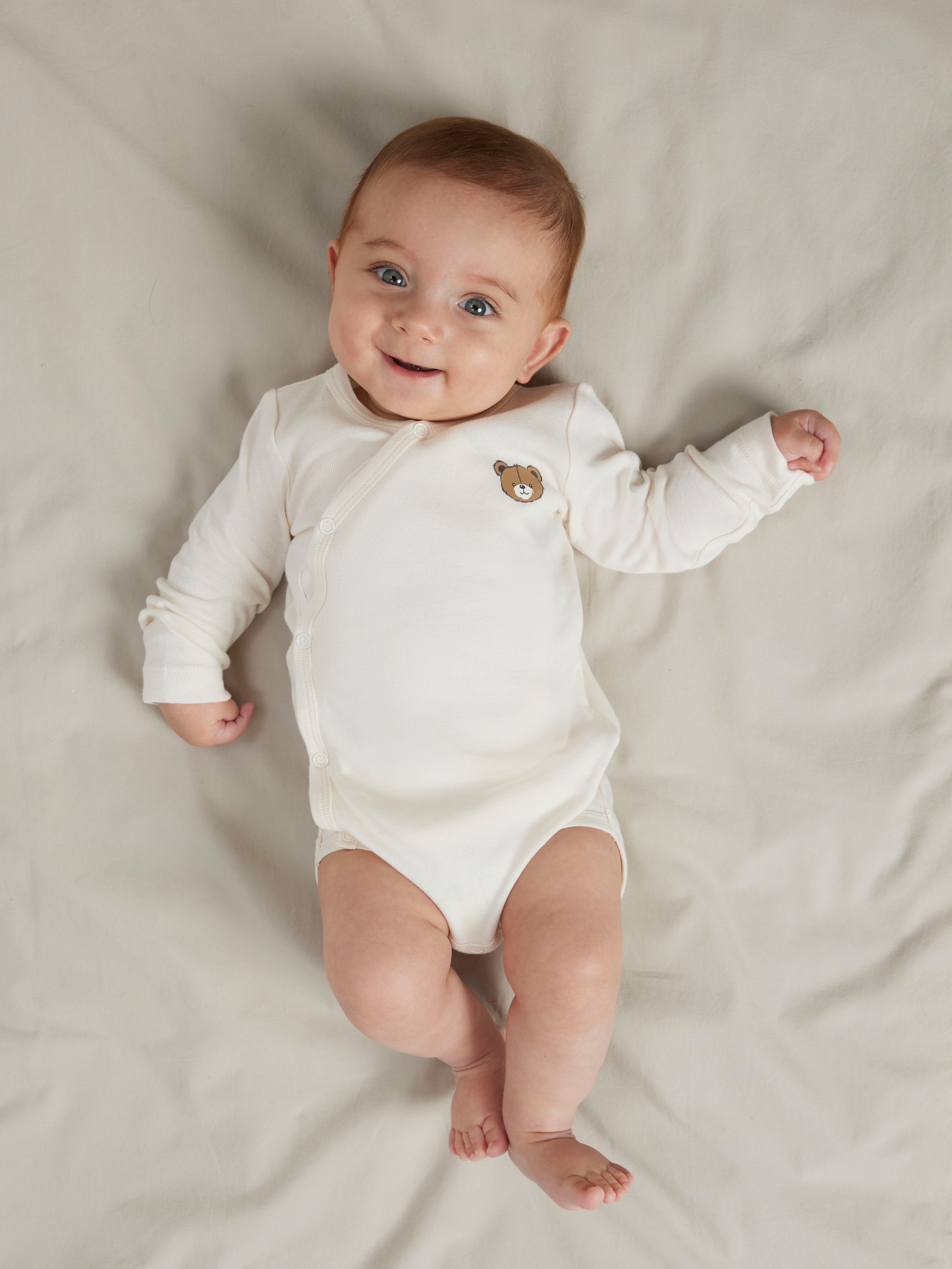 Name It Langarmwickelbody »NBNBODY 2P LS WRAP PUMICE BEAR« Packung, 2 tlg.