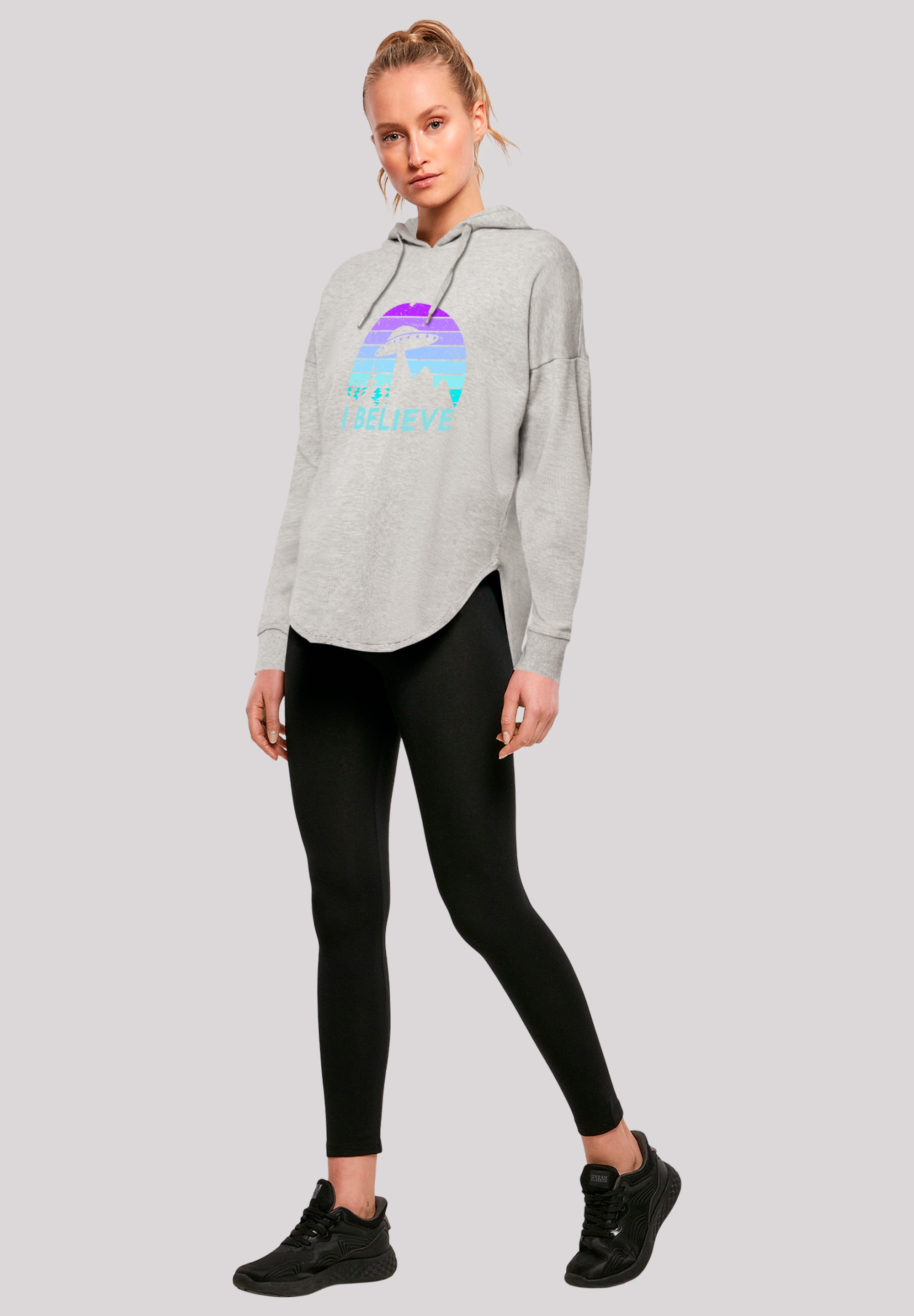 F4NT4STIC Kapuzenpullover »I BELIEVE UFO Alien Raumschiff Retro«, Premium Qualität