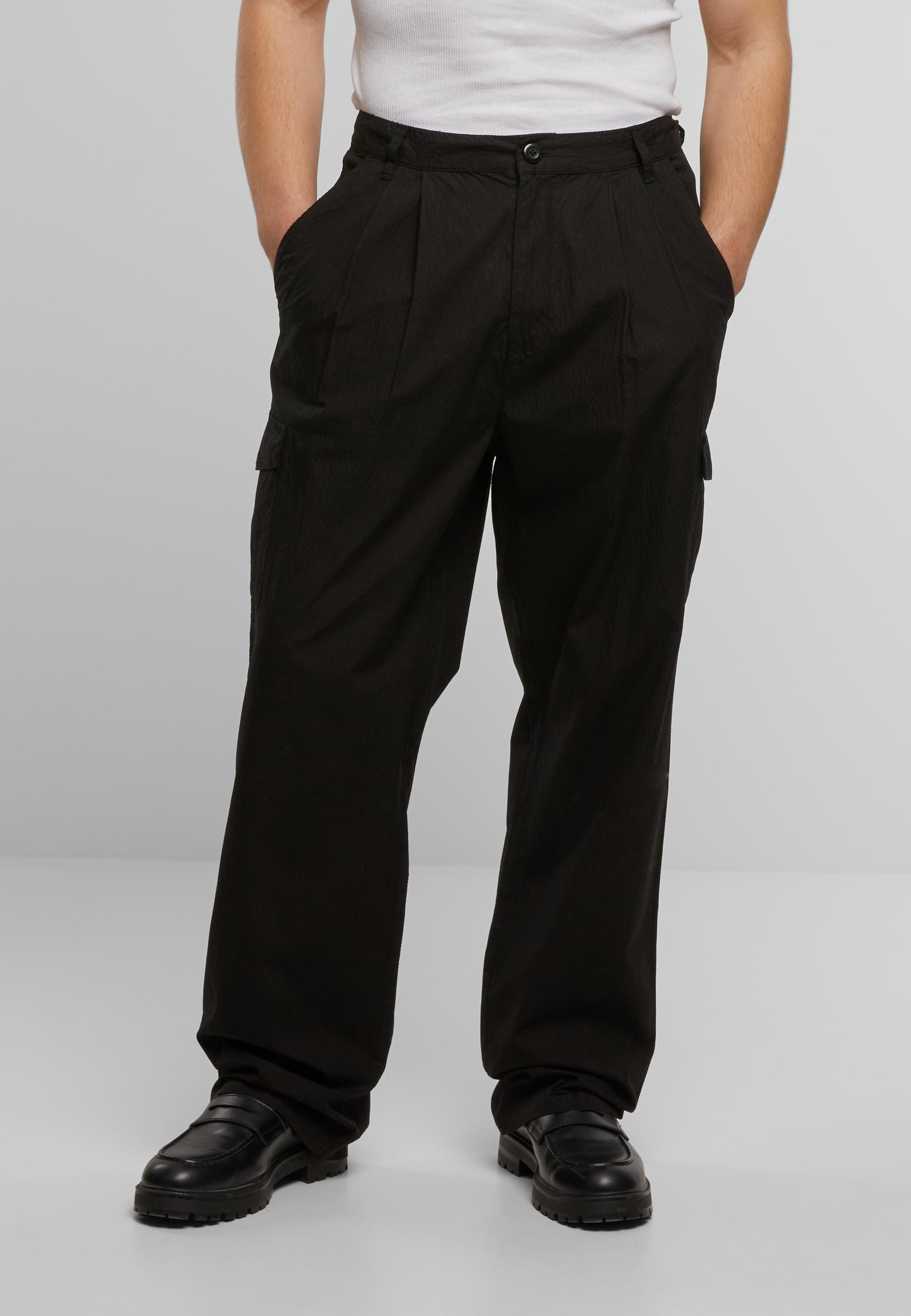 URBAN CLASSICS Cargohose »Urban Classics Wide Pleated Cargo Pants«, (1 tlg.)