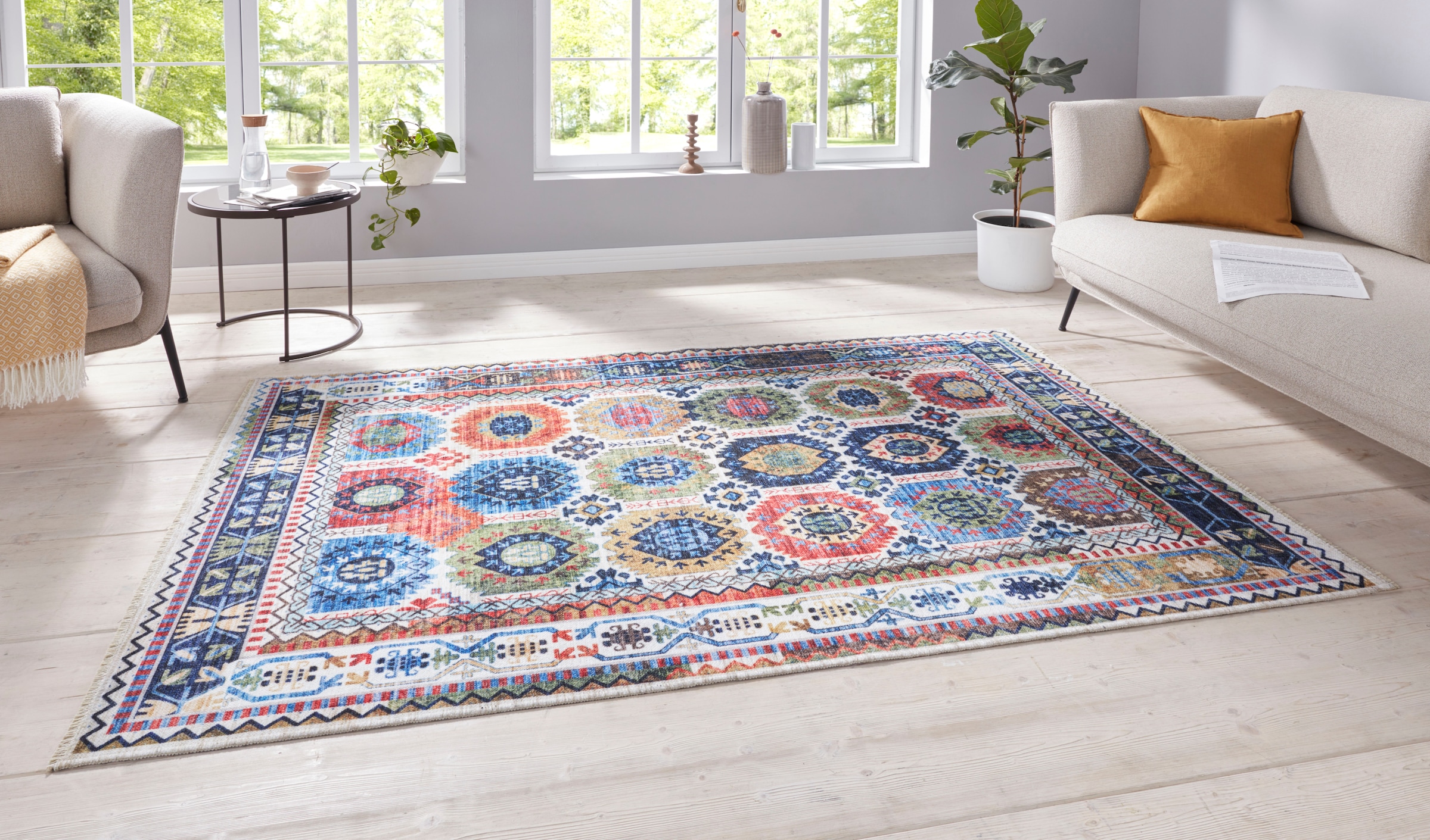 »Kilim Teppich Used Masin«, | Pflegeleicht, Optik, BAUR Robust, Rechnung Look, auf rechteckig, NOURISTAN Gekettelt Orient