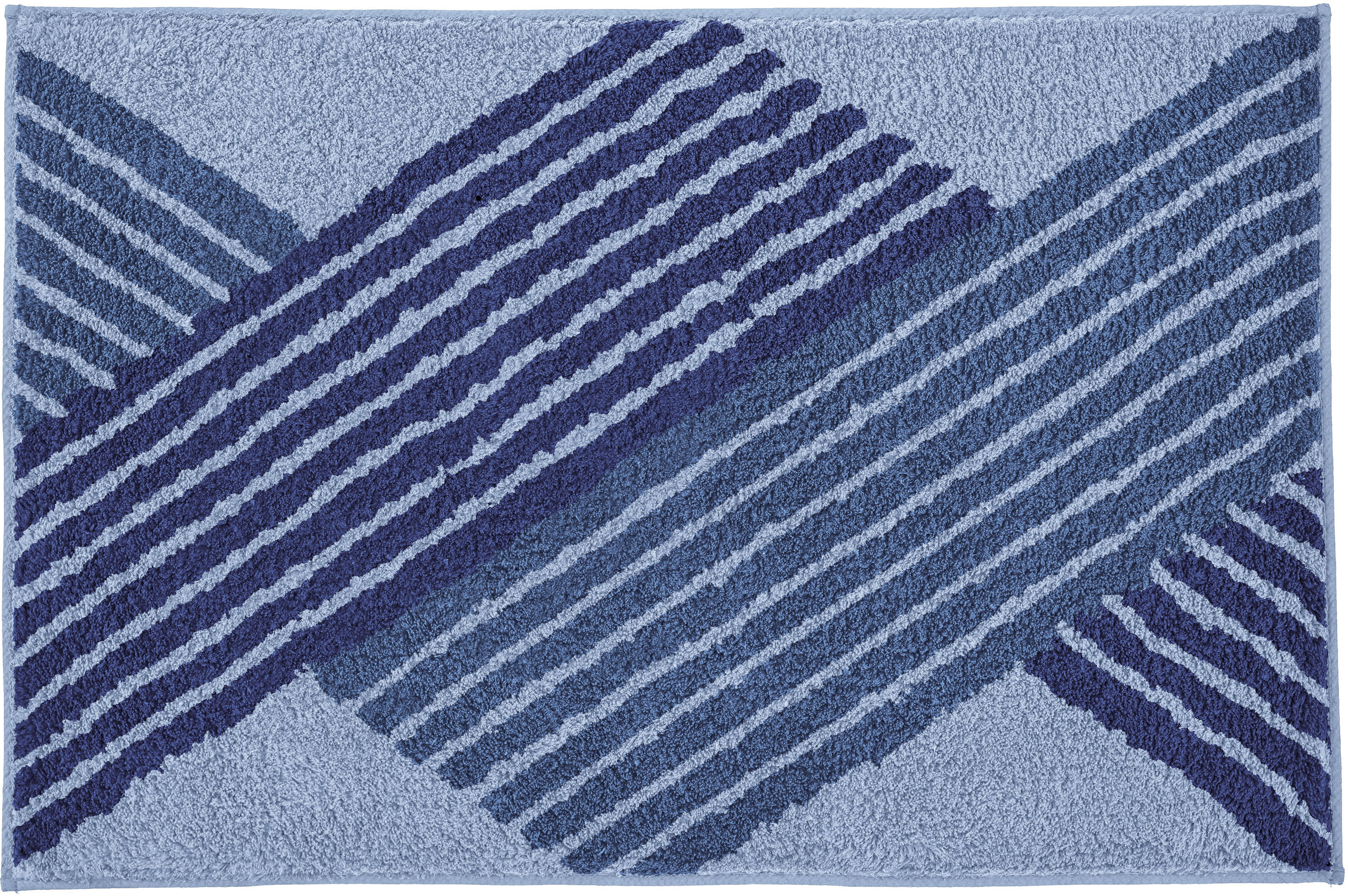 Thumbnail - Kleine Wolke Badematte "Cross" Höhe 20 mm rutschhemmend beschichtet fußbodenheizungsgeeignet Badteppich, modernes Design