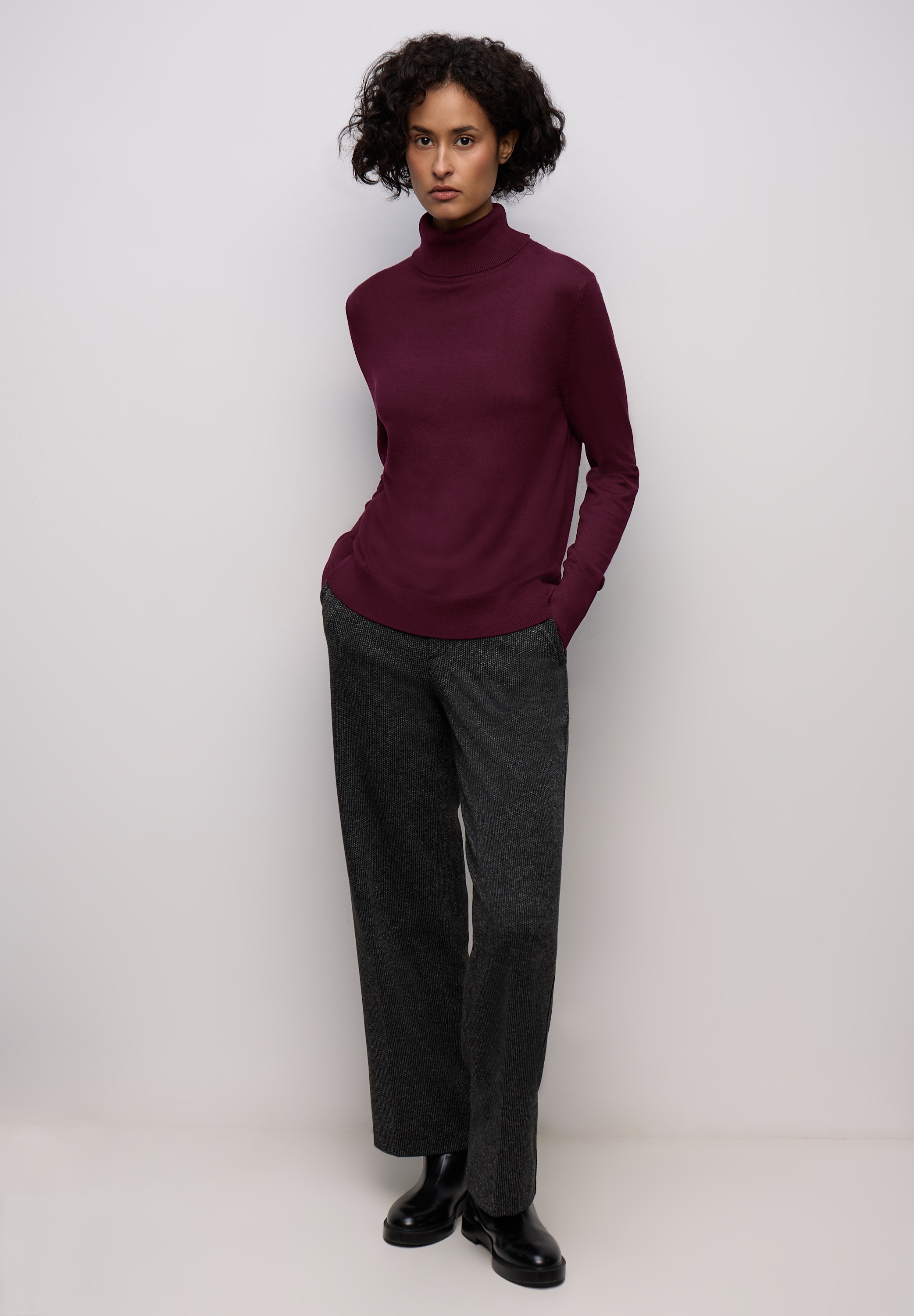 Thumbnail - STREET ONE Rollkragenpullover mit Strick-Detail