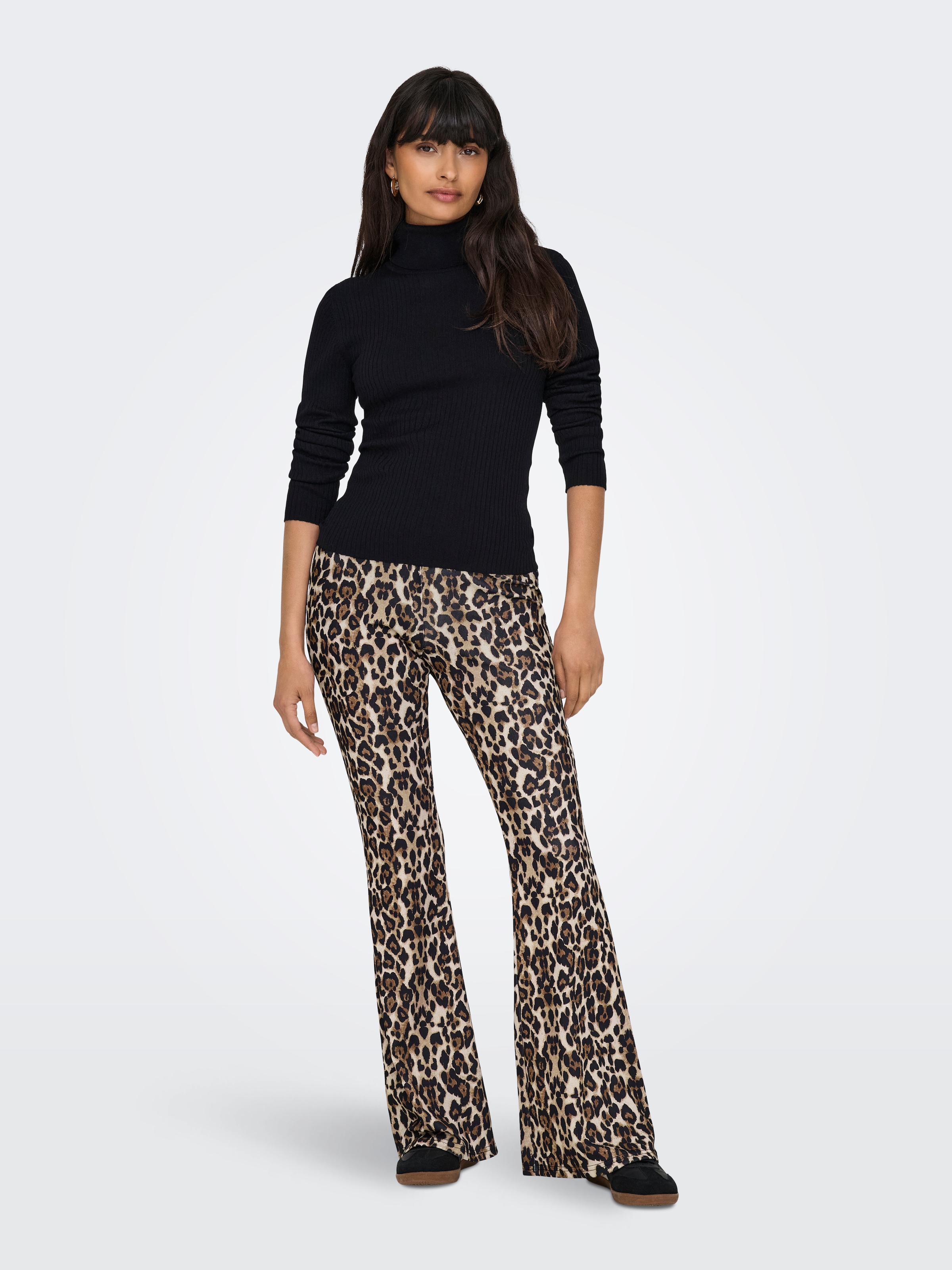 ONLY Highwaist Leggings »ONLANNA RIB FLARED AOP LEGGING CS JRS«