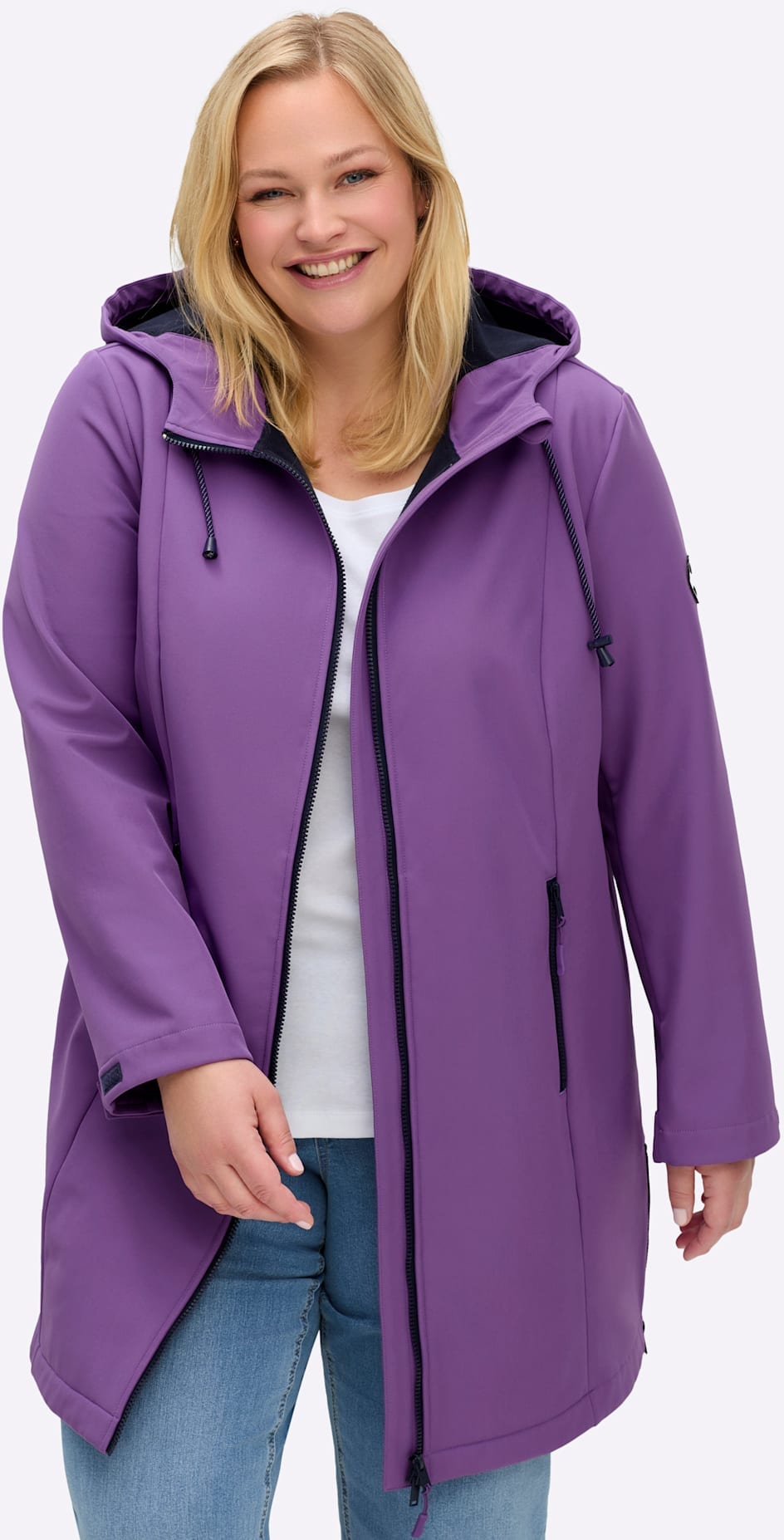 Sheego Softshelljacke, mit Kapuze günstig online kaufen