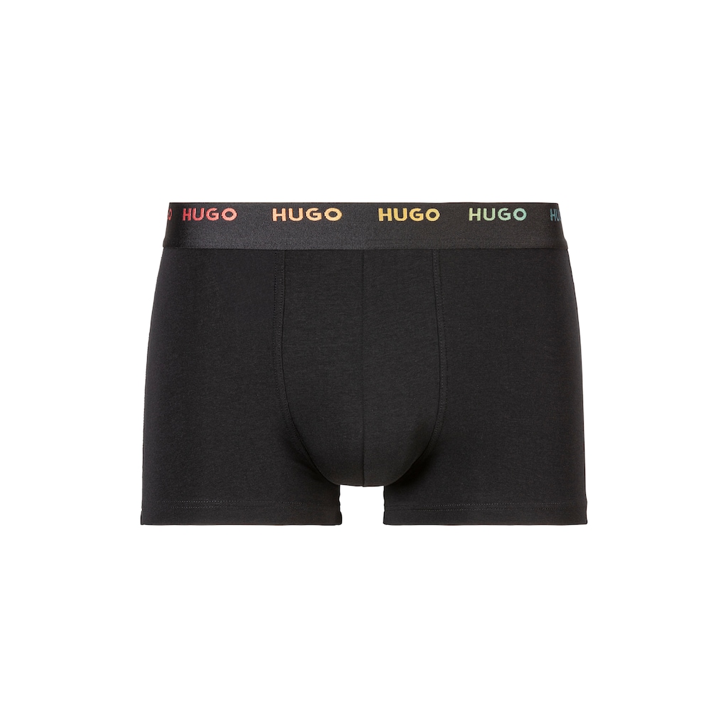 HUGO Underwear Trunk »TRUNK 5 PACK RAINBOW«, (Packung, 3 St., 3er), mit Logobund