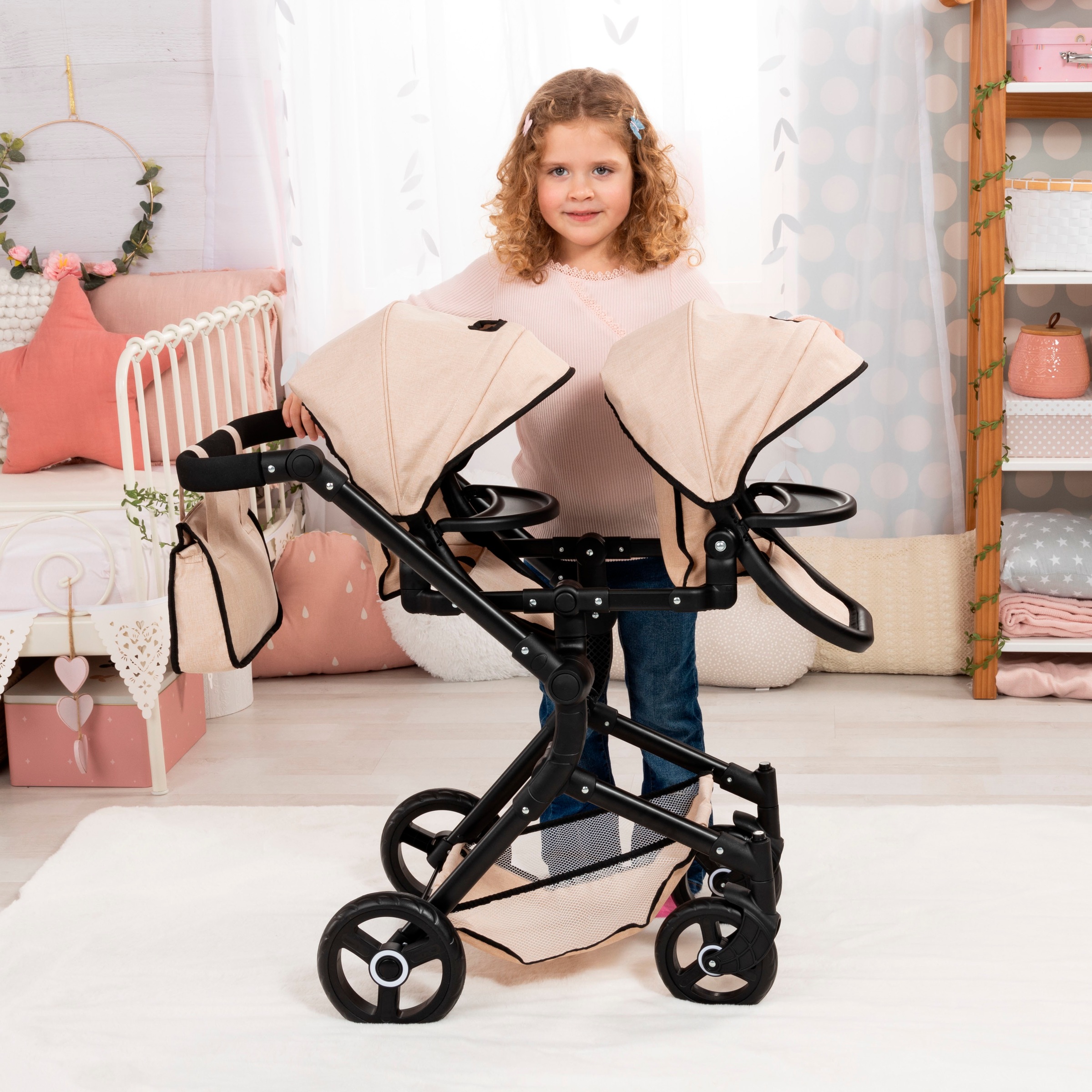 Bayer Puppen-Zwillingsbuggy »Twin Neo«, mit Wickeltasche