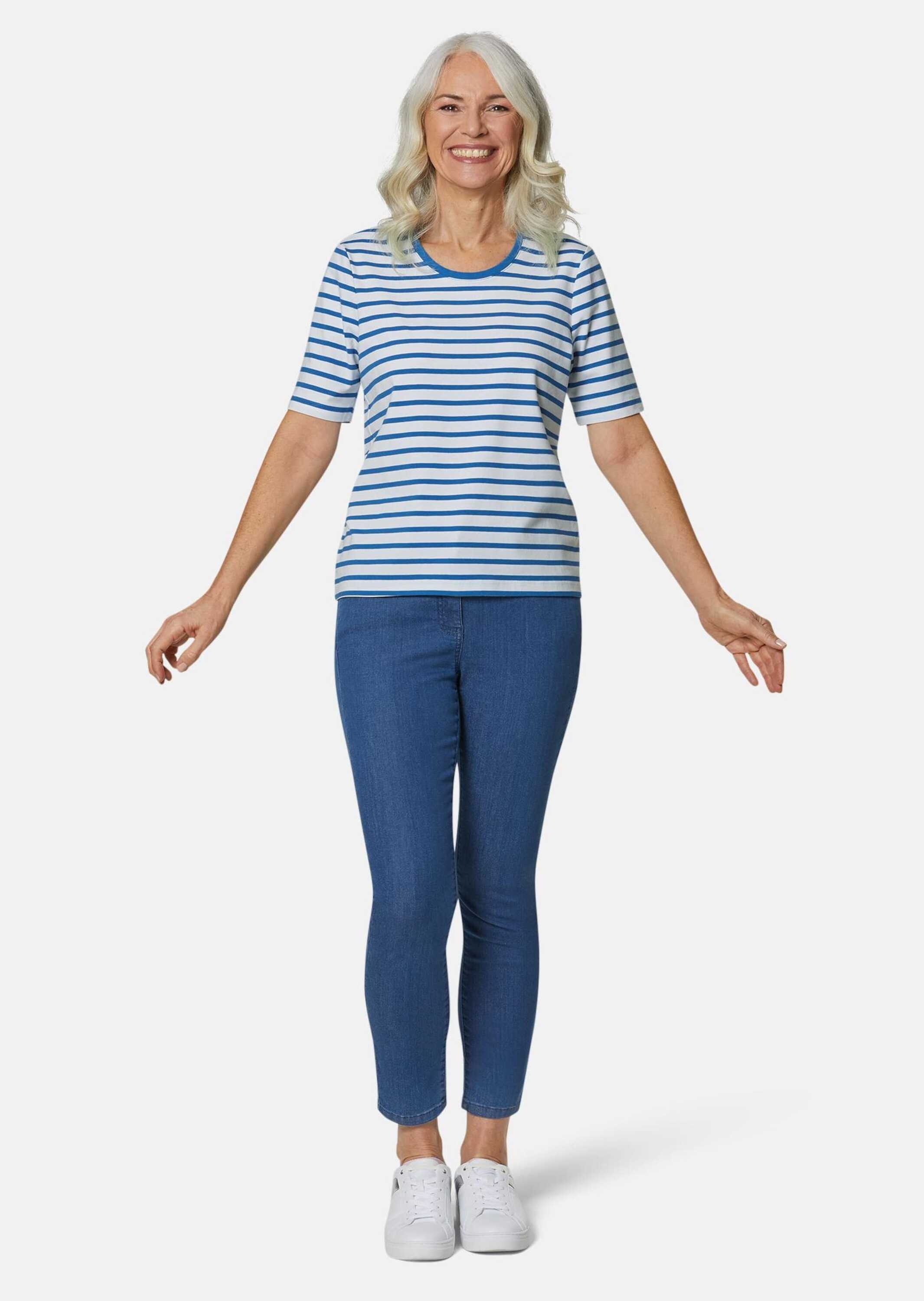 GOLDNER Kurzarmshirt "Ringelshirt mit Halbarm" günstig online kaufen